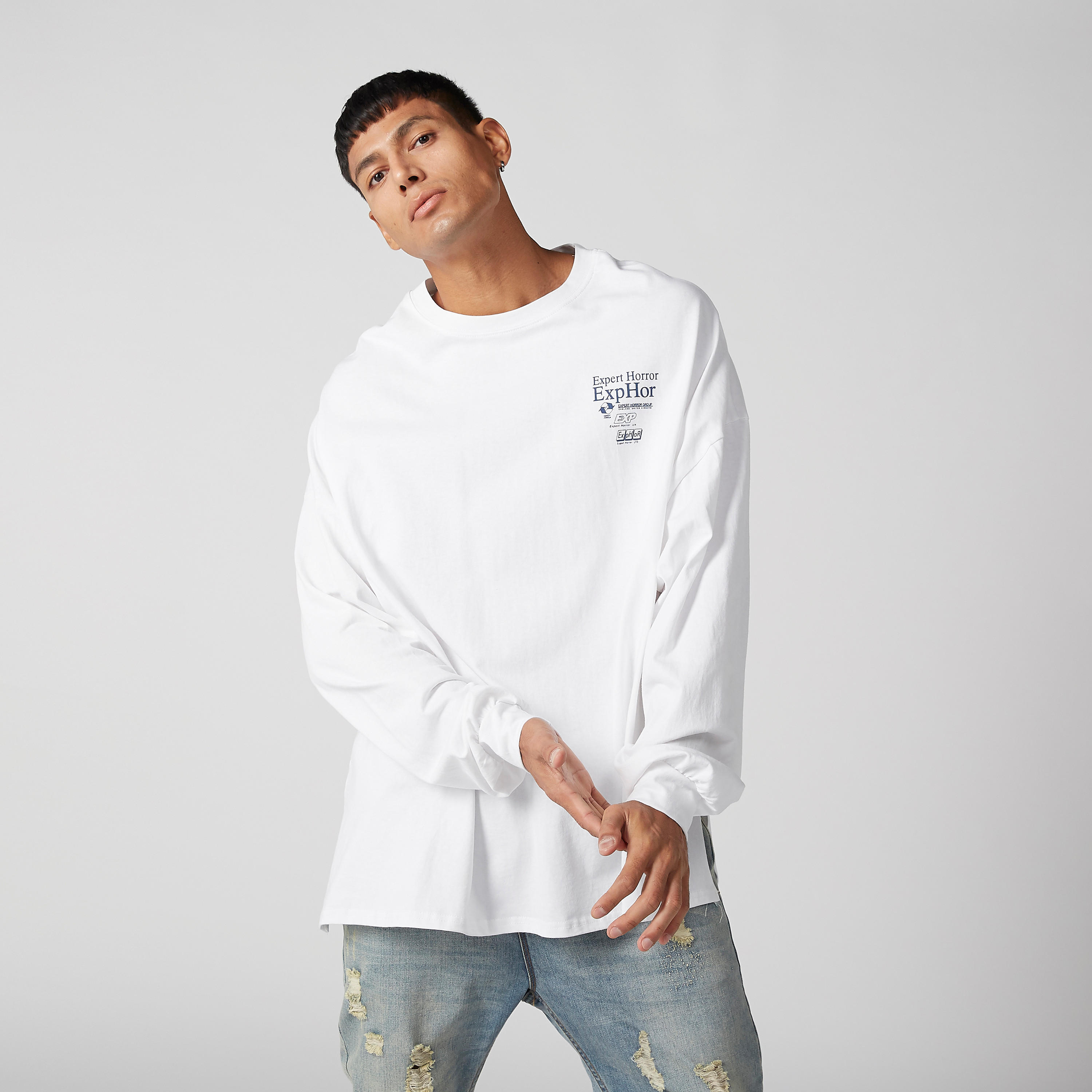 Printed T-Shirt with Cuffed Drop Shoulder Sleeves-men-clothing-tshirtsandpolos-tshirts-image-1
