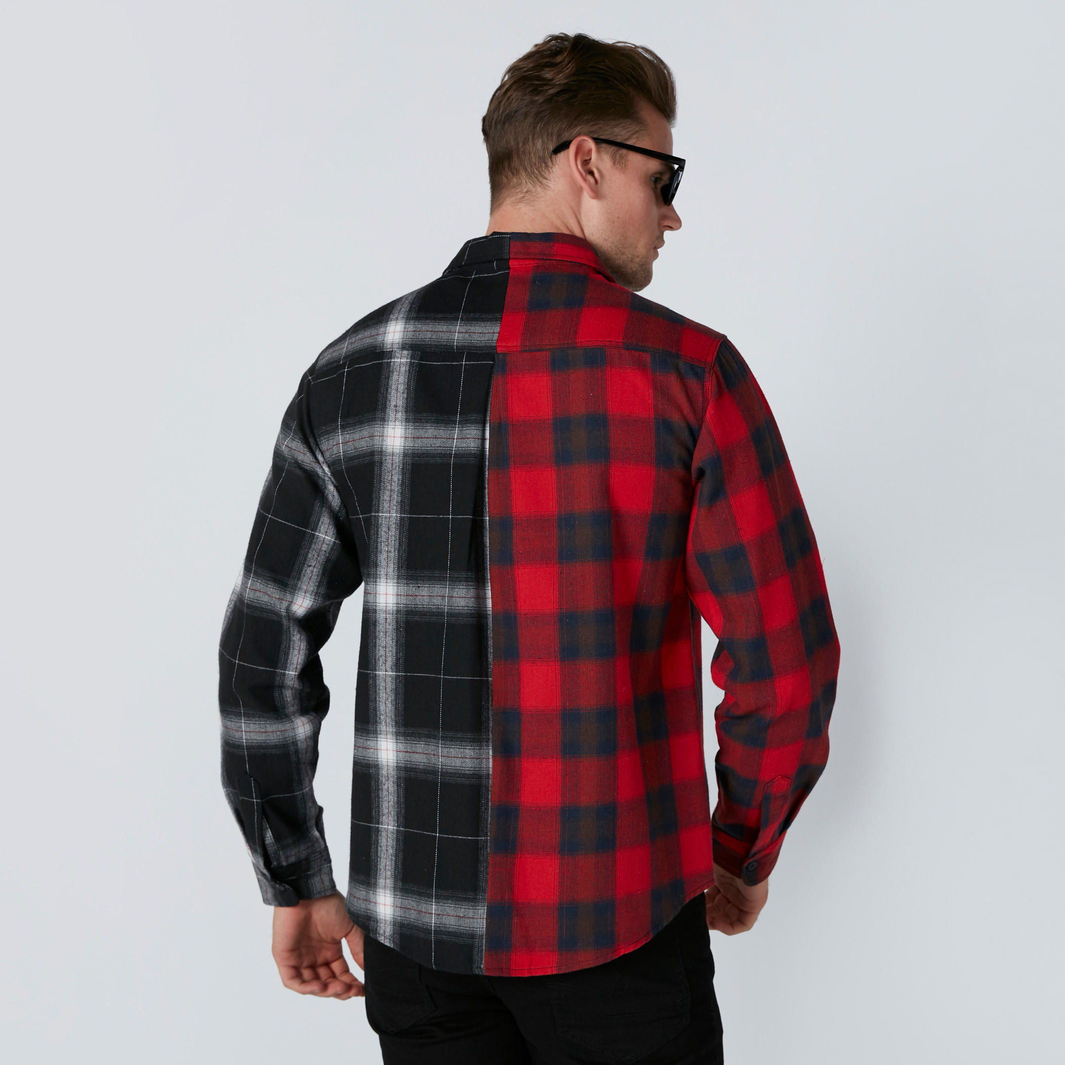 قميص كاروهات بأكمام طويلة وأزرار-men-clothing-shirts-image-4