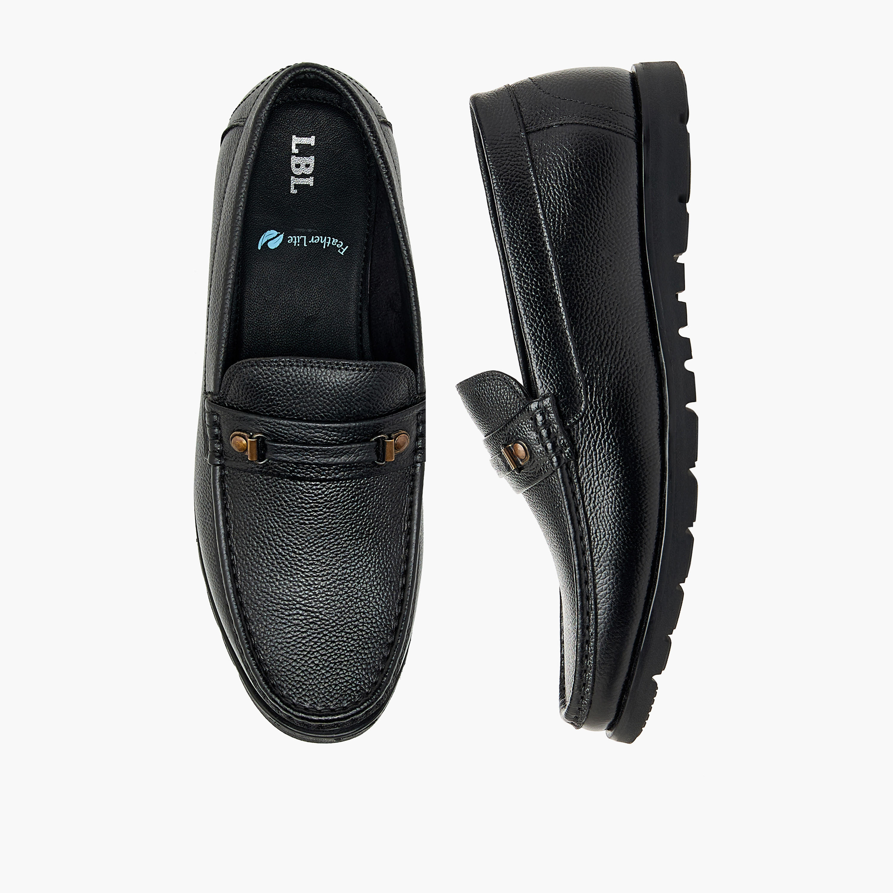 LBL by Shoexpress Textured Slip-On Moccasins-men-shoes-loafersandmoccasins-image-1
