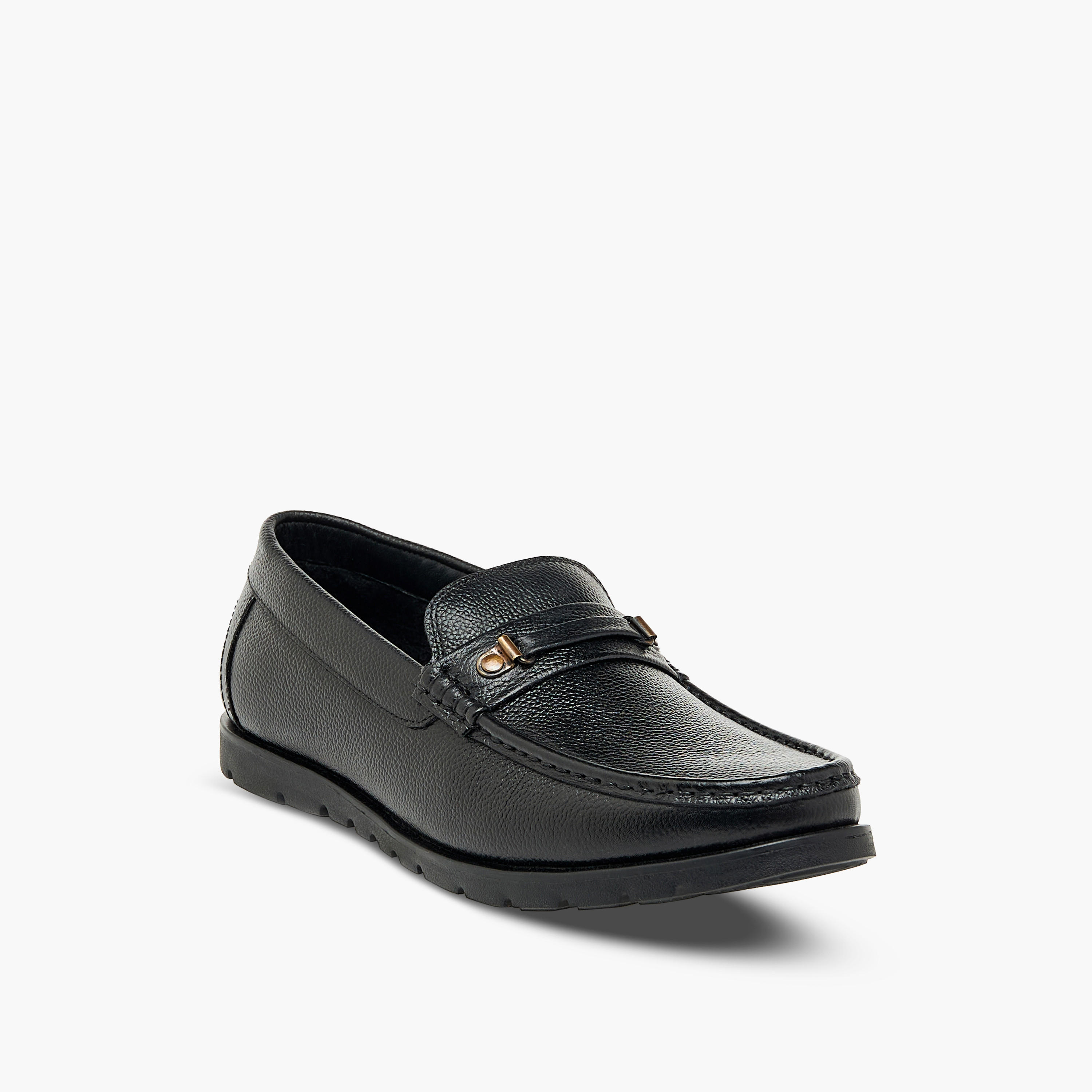 LBL by Shoexpress Textured Slip-On Moccasins-men-shoes-loafersandmoccasins-image-2