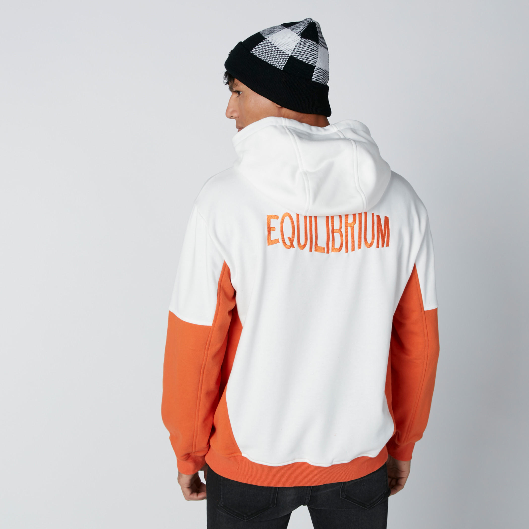 Embroidered Hooded Sweatshirt with Long Sleeves and Pocket Detail-men-winterwear-hoodiesandsweatshirts-image-2