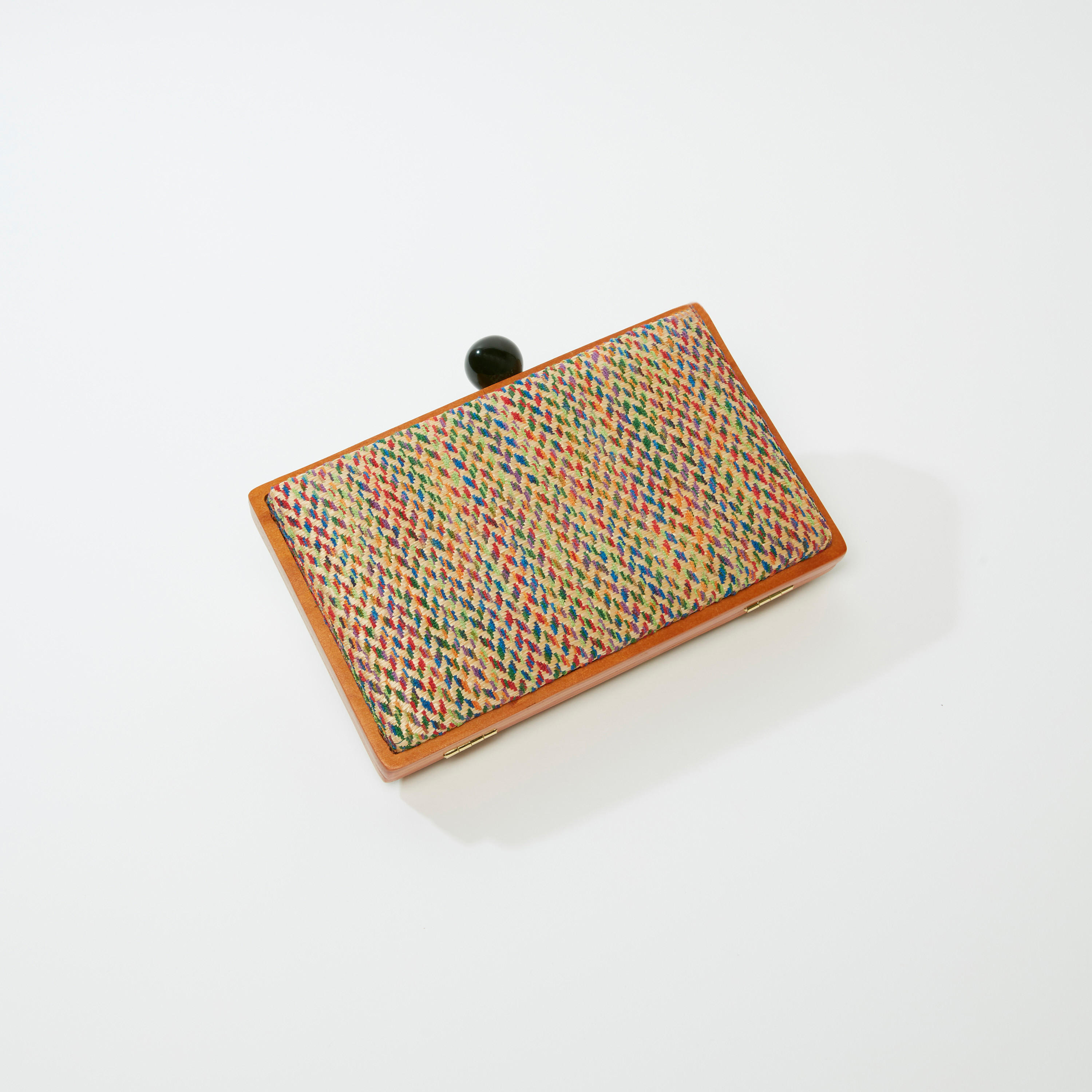 Textured Clutch with Metallic Chain-women-bagsandwallets-handbags-image-1