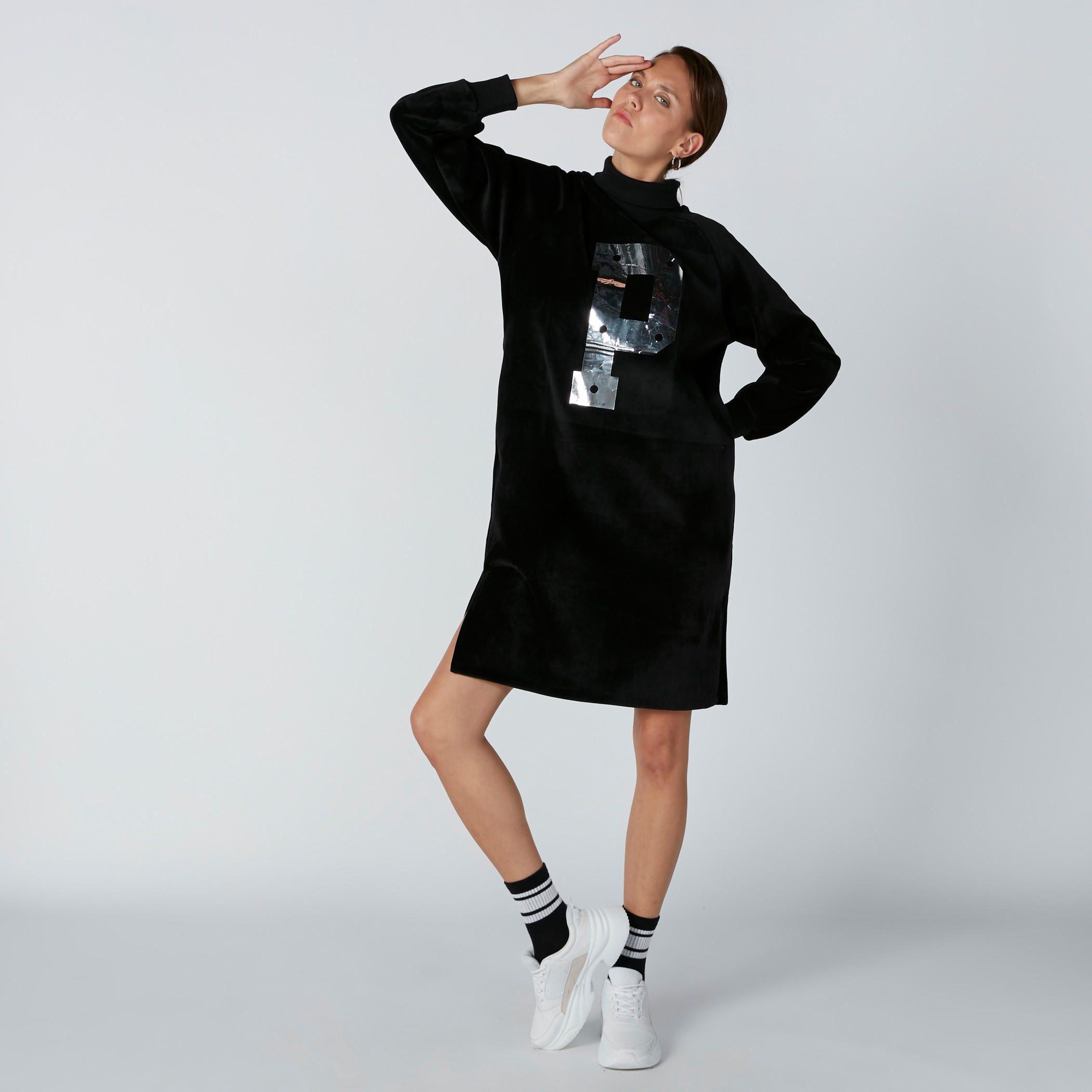 فستان واسع متوسط الطول بأكمام طويلة وطبعات-women-clothing-dresses-image-2