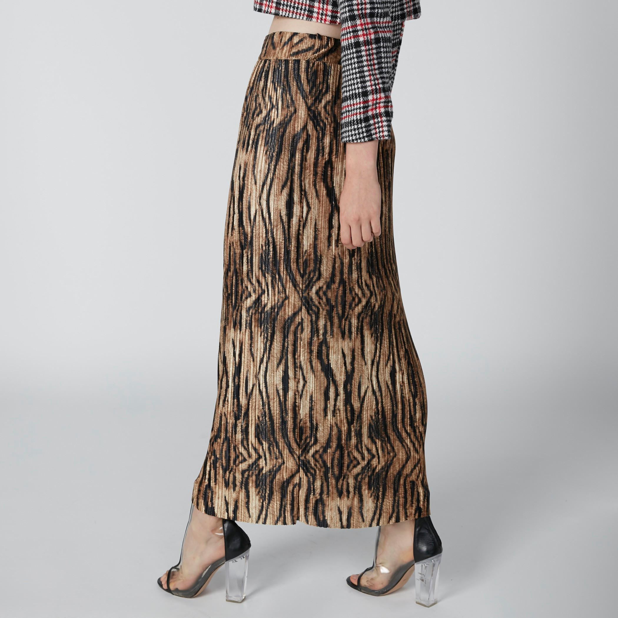 تنورة طويلة ضيّقة بخصر مطّاطي وطبعات-women-clothing-bottoms-skirts-image-6