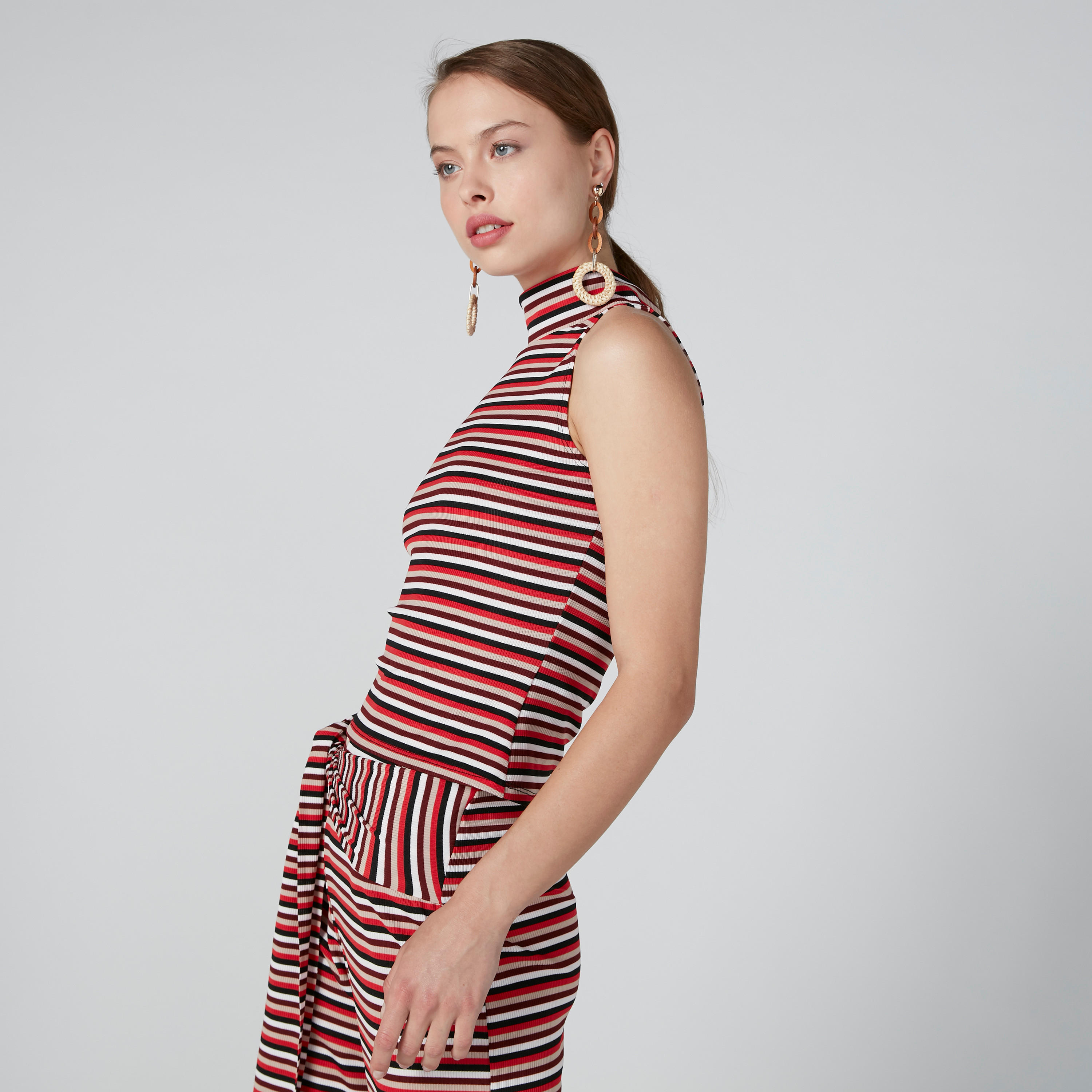 Striped Sleeveless Top with High Neck-women-clothing-shirtsandblouses-blouses-image-4