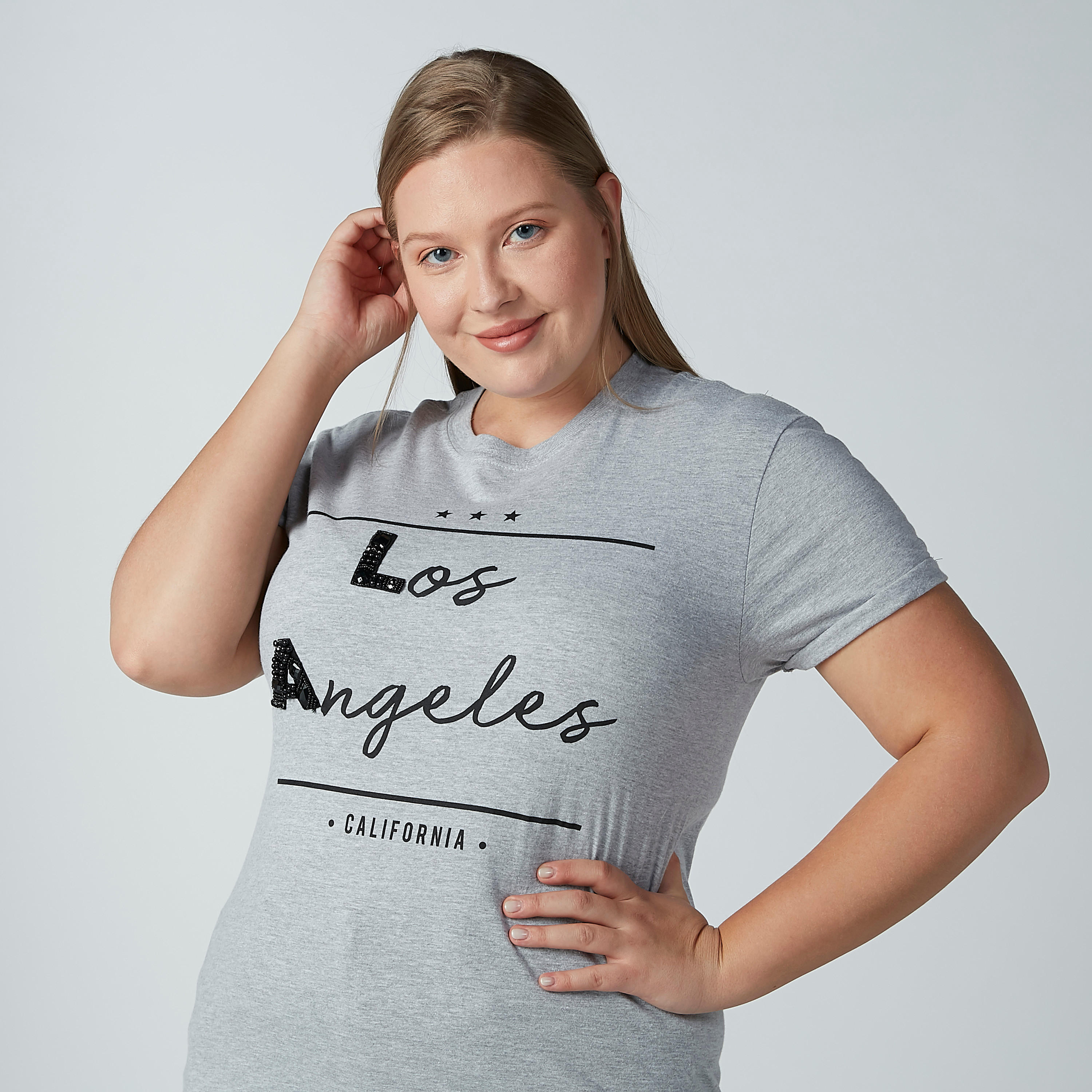 تيشيرت بياقة ضيقة وأكمام قصيرة وطبعات-women-clothing-tshirts-image-2