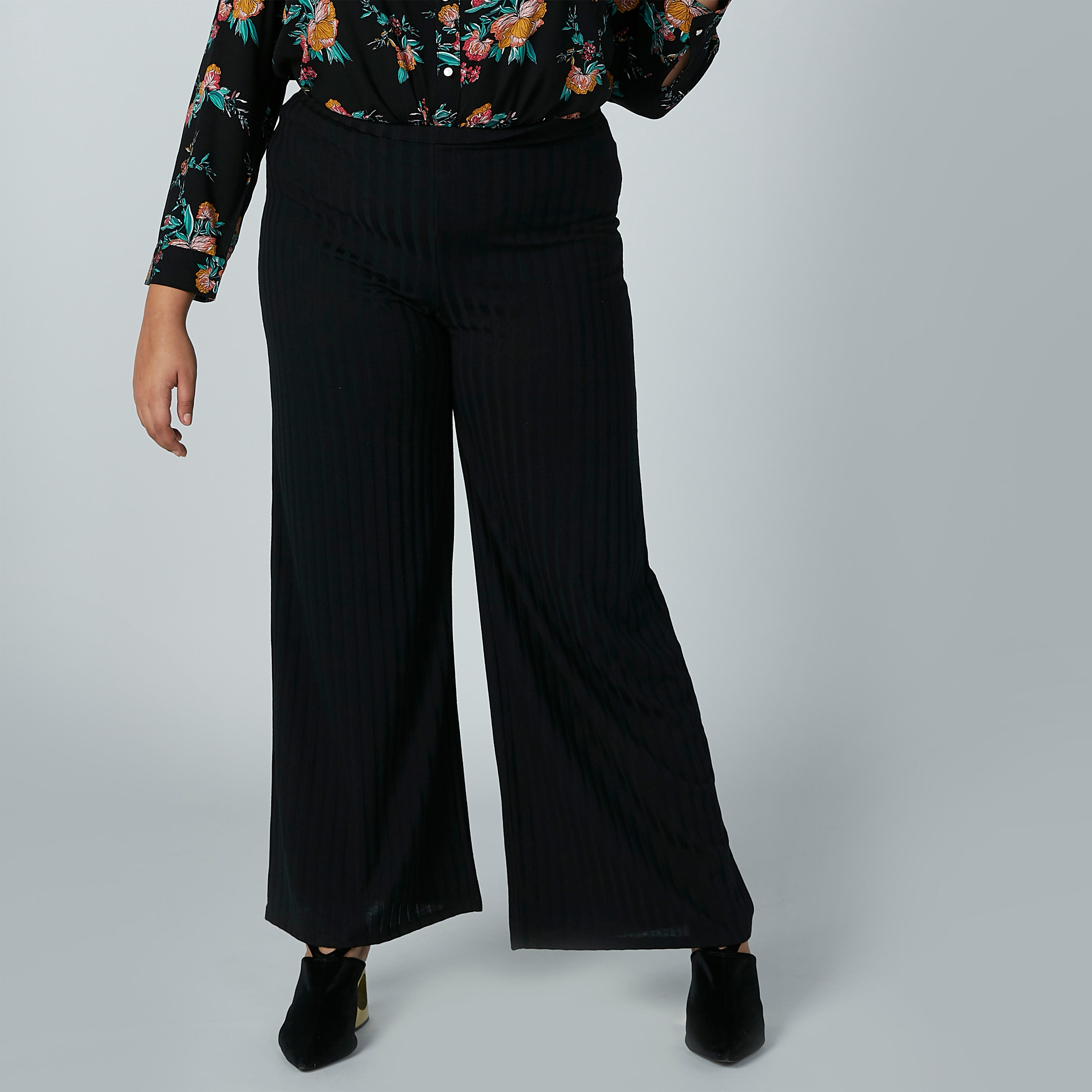 Textured Flexi Waist Palazzo Pants-women-clothing-bottoms-trousers-image-6