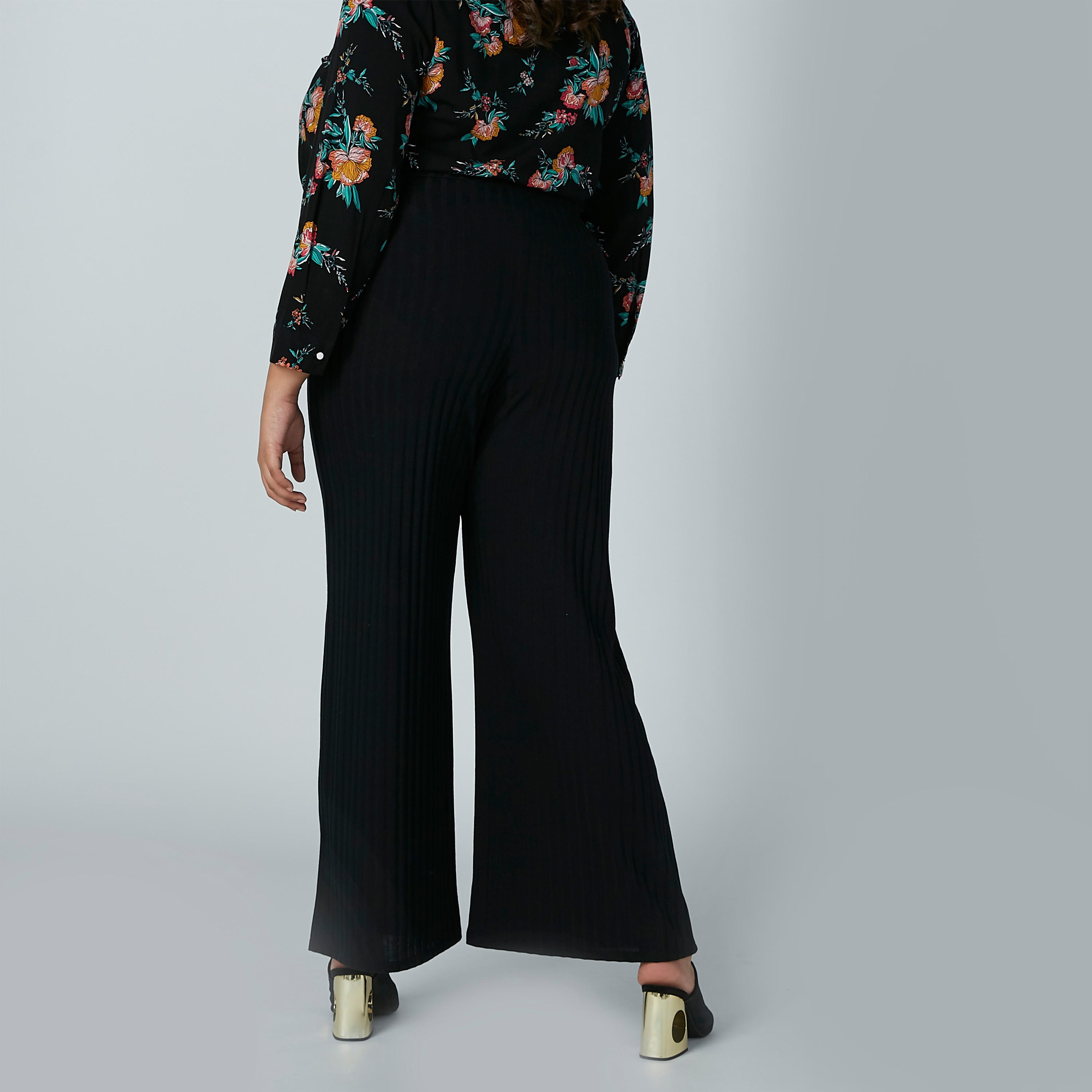 Textured Flexi Waist Palazzo Pants-women-clothing-bottoms-trousers-image-7