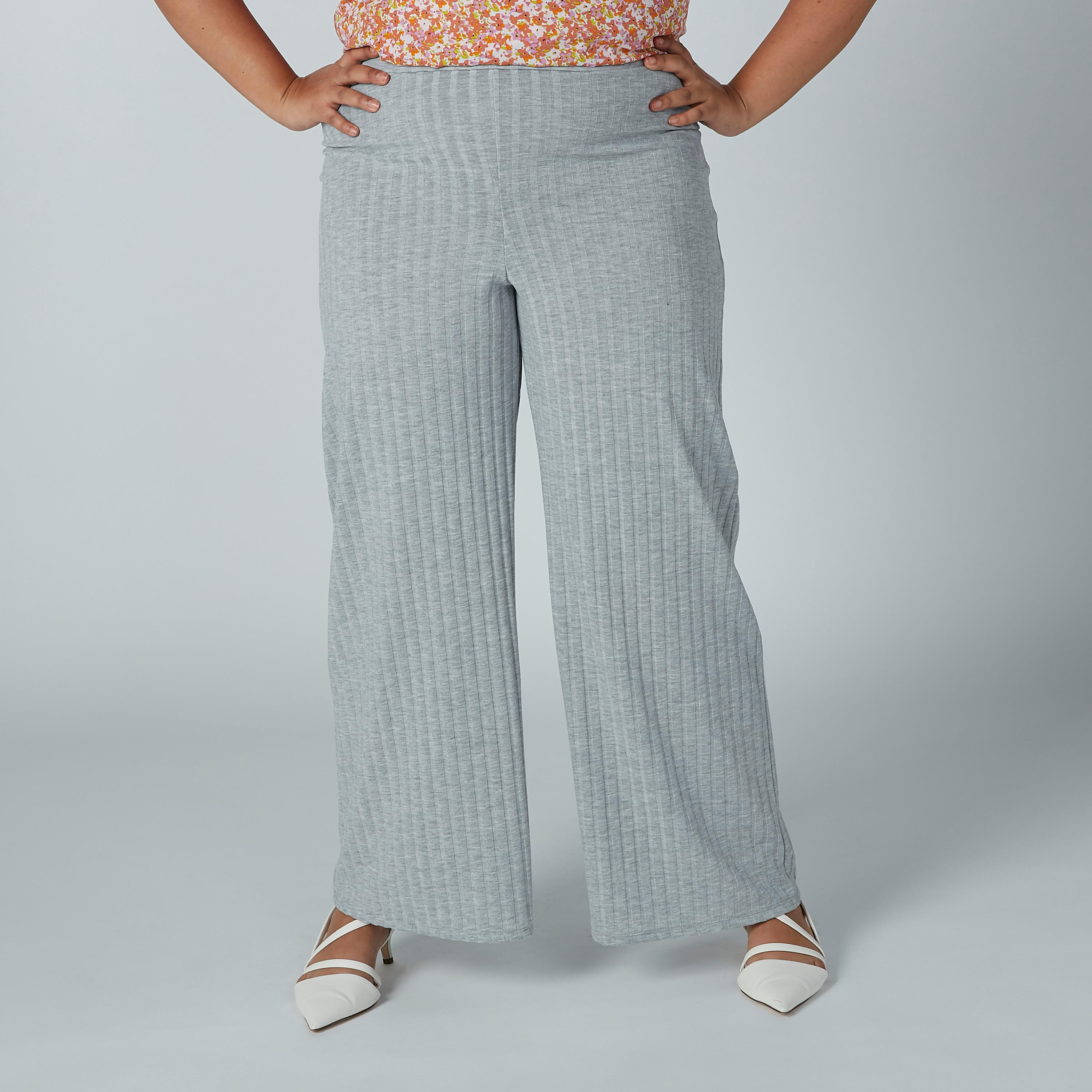Textured Flexi Waist Palazzo Pants-women-clothing-bottoms-trousers-image-1
