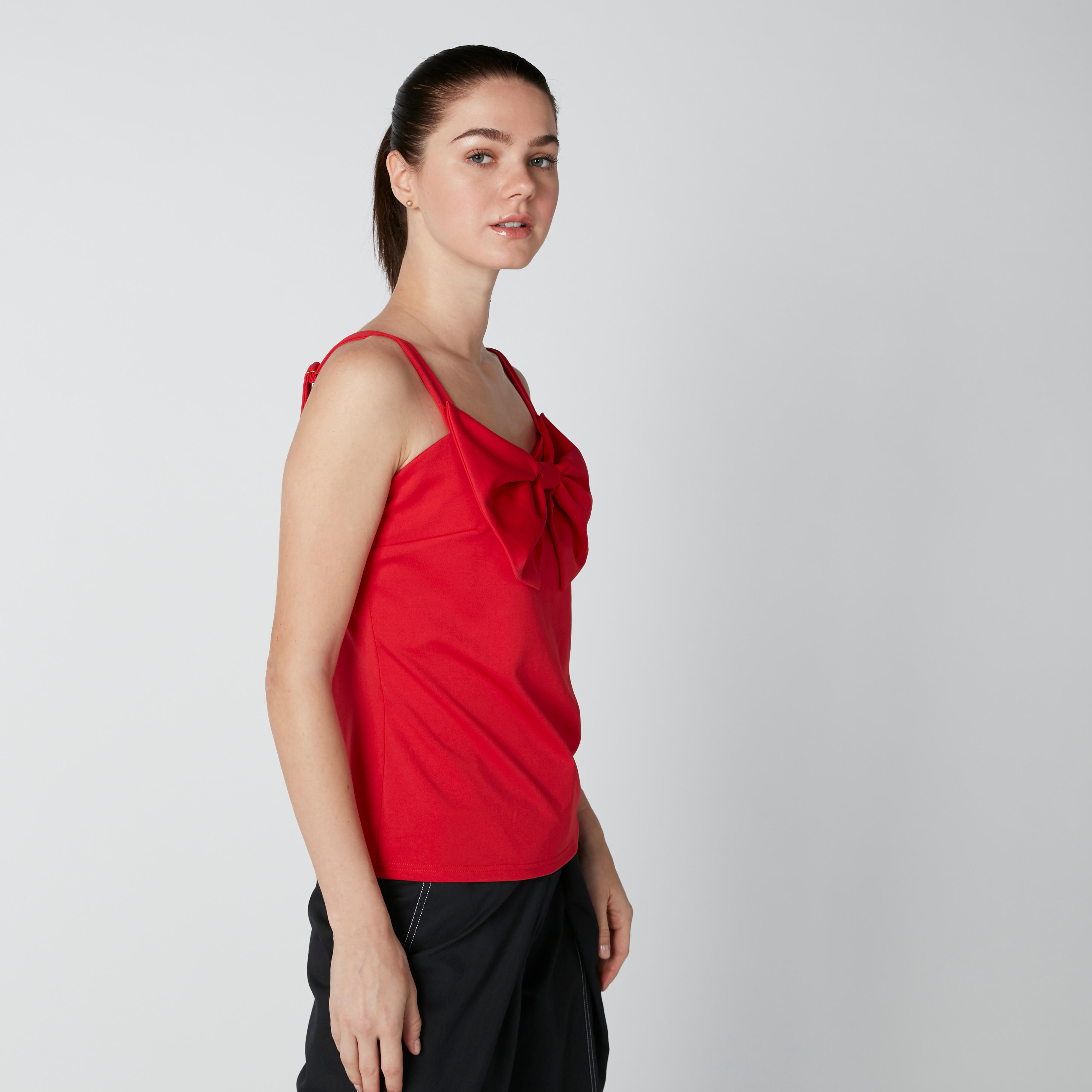 Sleeveless Top with Sweetheart Neck and Bow Detail-women-clothing-shirtsandblouses-blouses-image-4