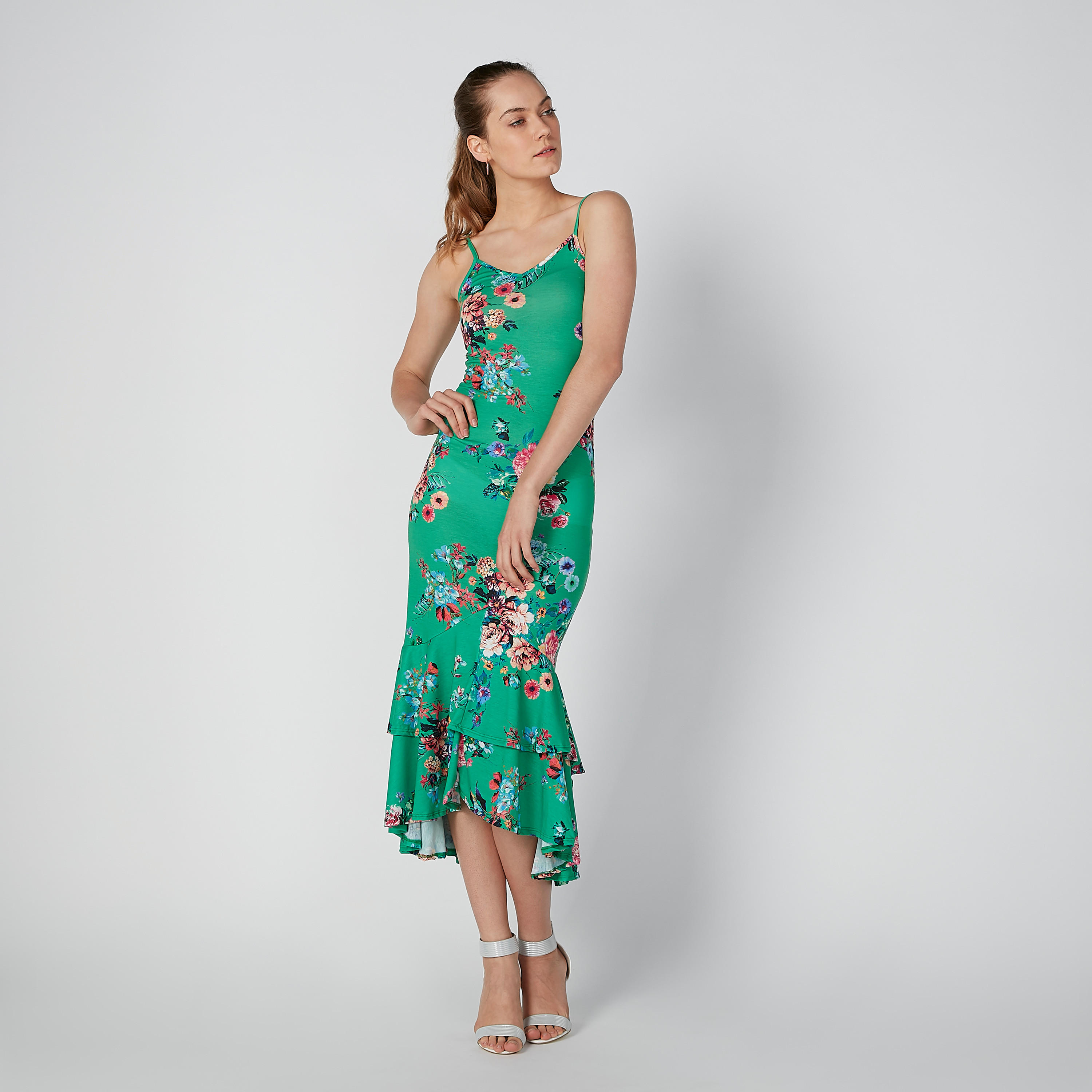 فستان متوسط الطول بحوّاف غير مستوية وحمّالات وطبعات-women-clothing-dresses-image-4