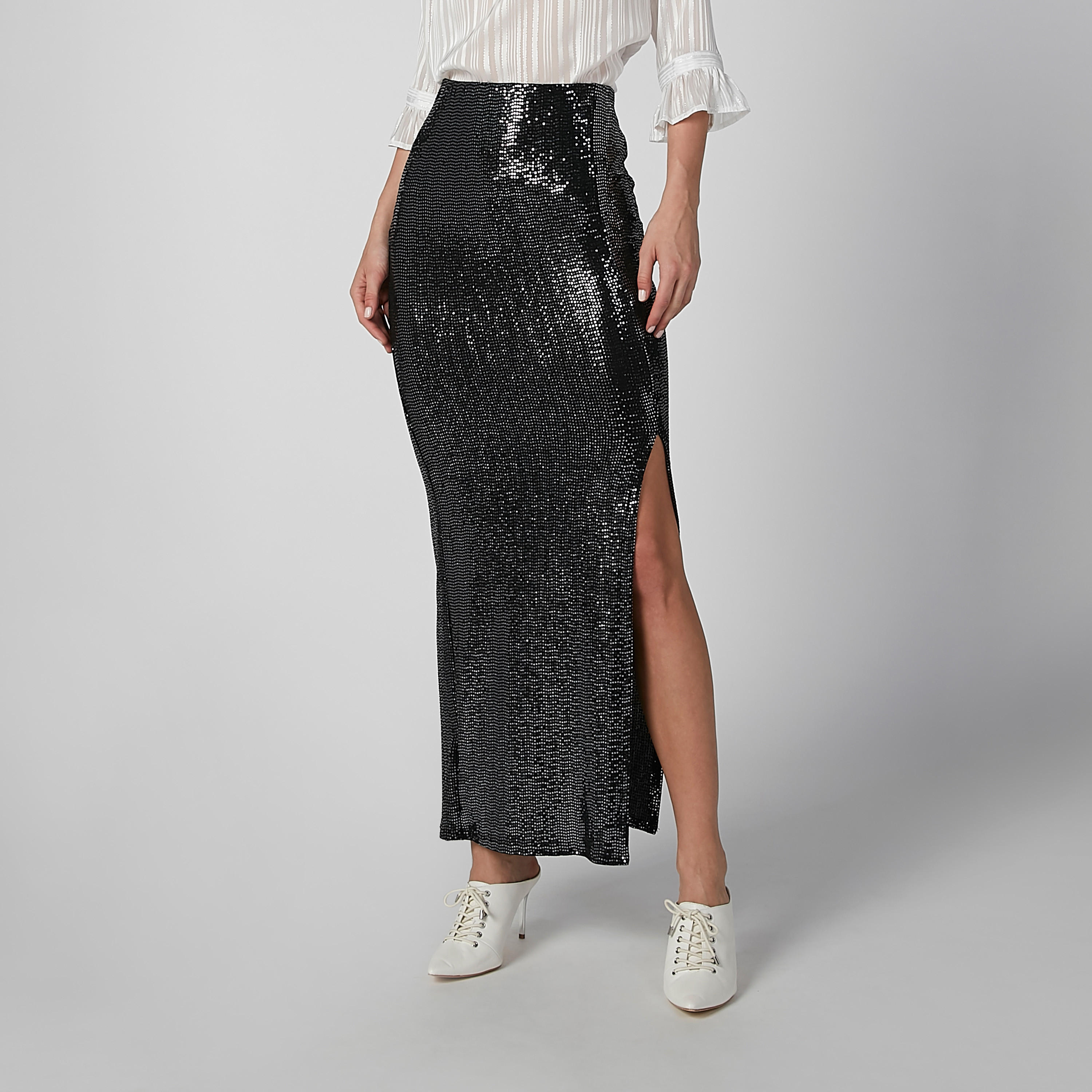 Embellished Bodycon Maxi Skirt with Side Slit-women-clothing-bottoms-skirts-image-1