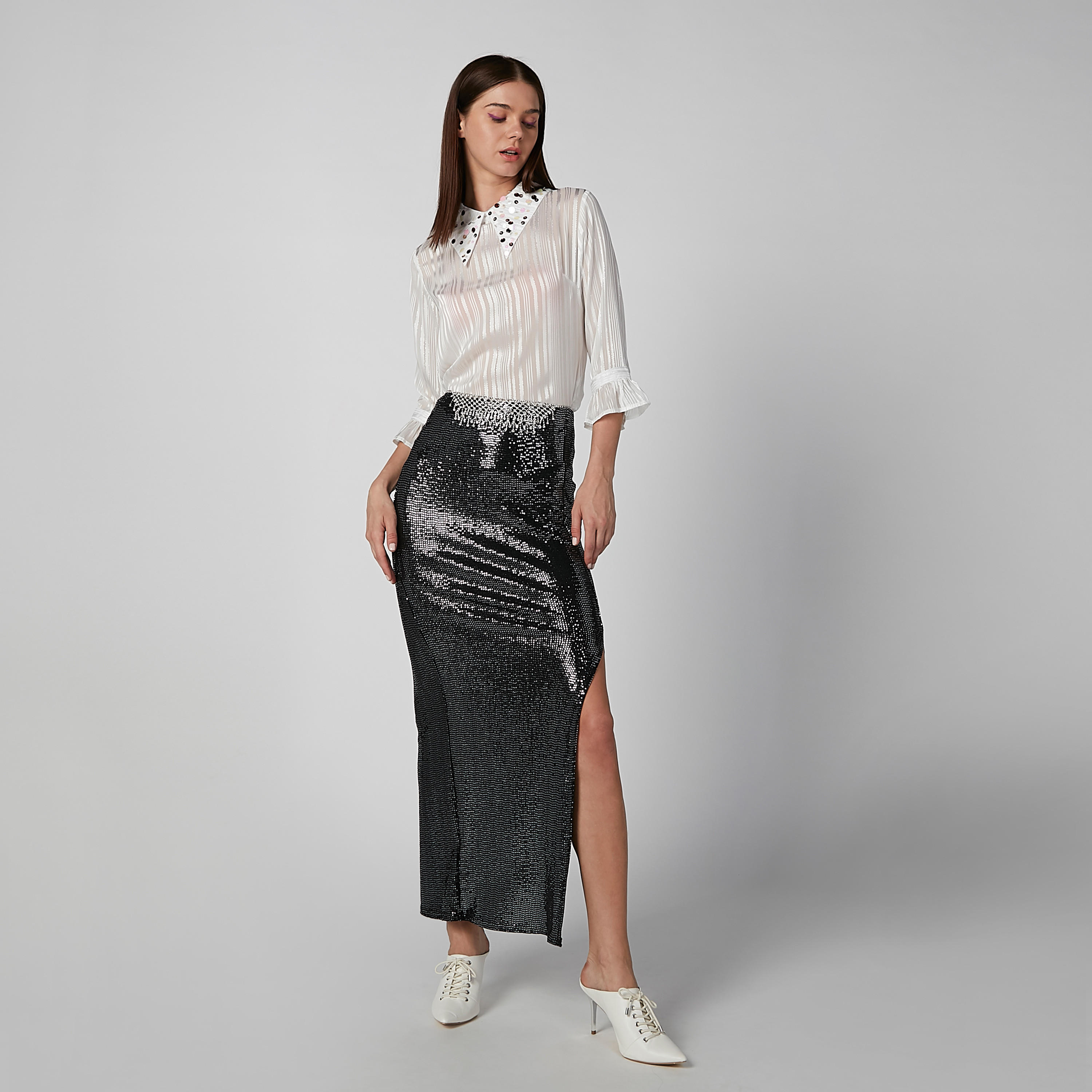 Embellished Bodycon Maxi Skirt with Side Slit-women-clothing-bottoms-skirts-image-2