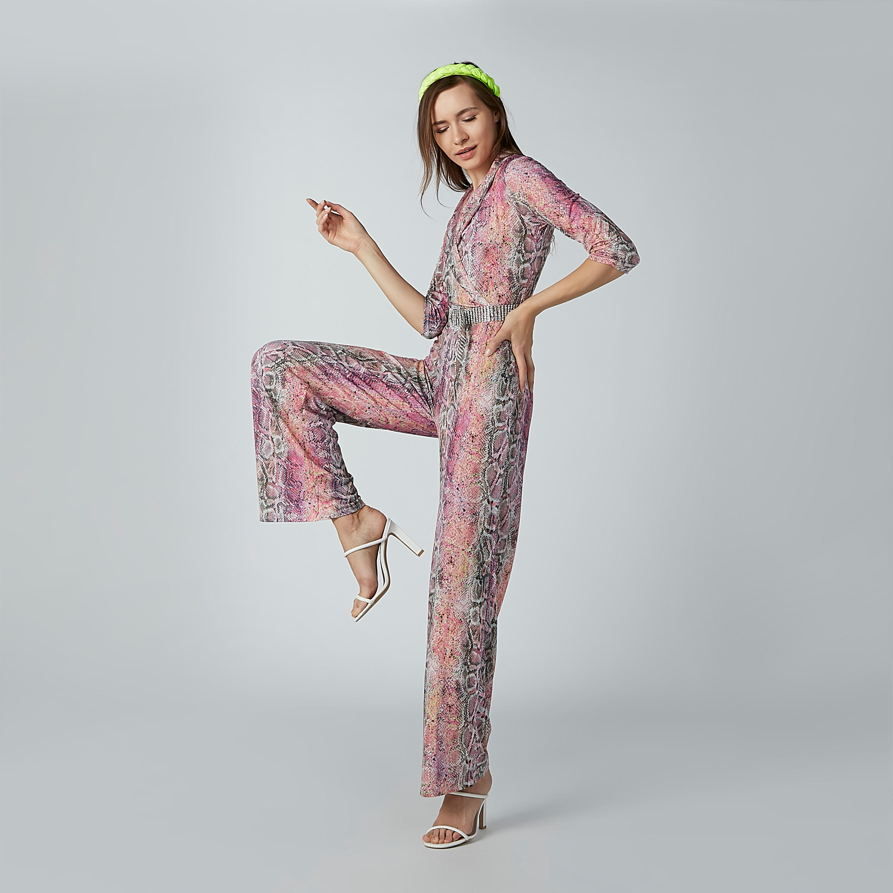 أفرول بأكمام 3/4 وأربطة وطبعات-women-clothing-jumpsuits-image-1