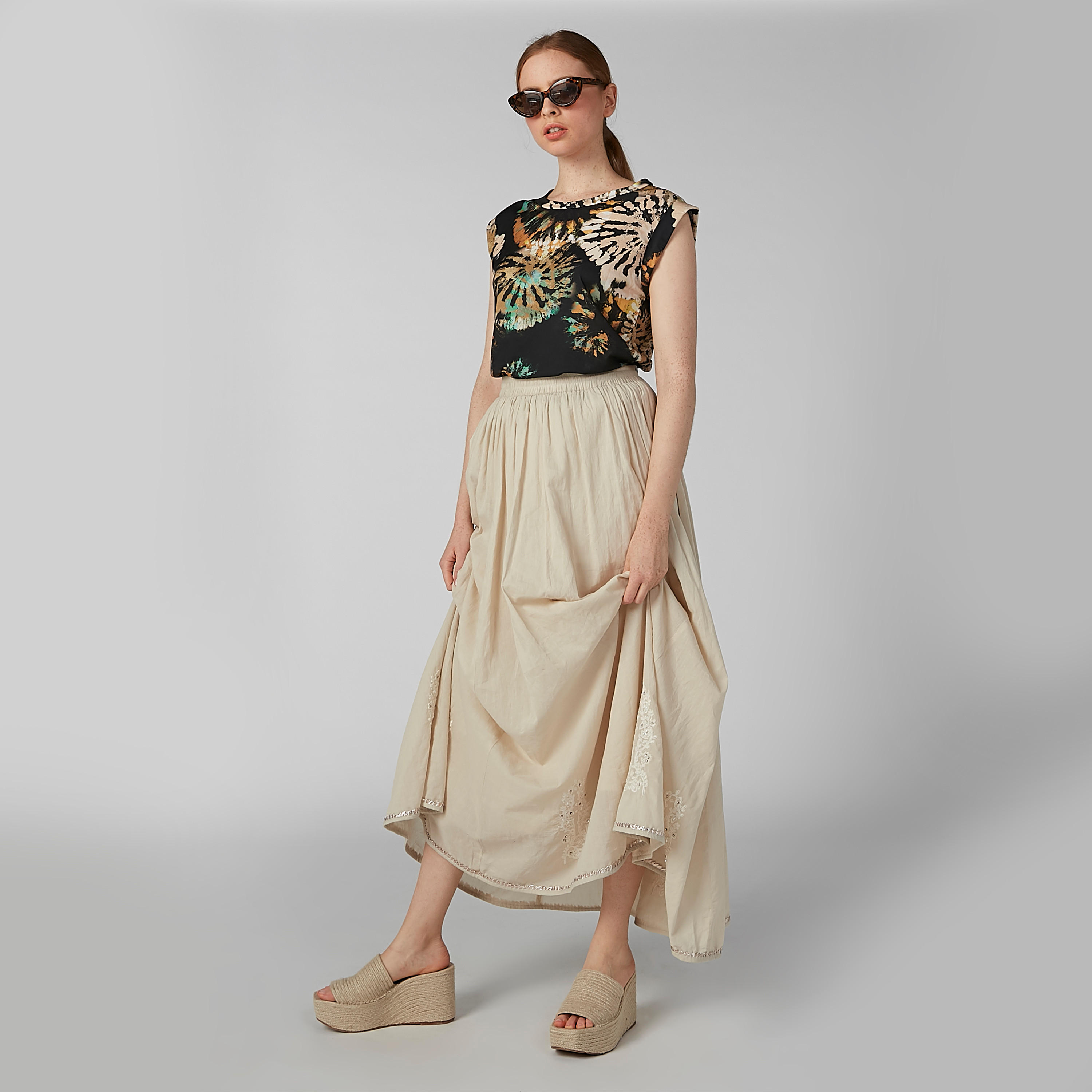 بلوزة بياقة مستديرة وأكمام متصلة وطبعات-women-clothing-shirtsandblouses-blouses-image-4