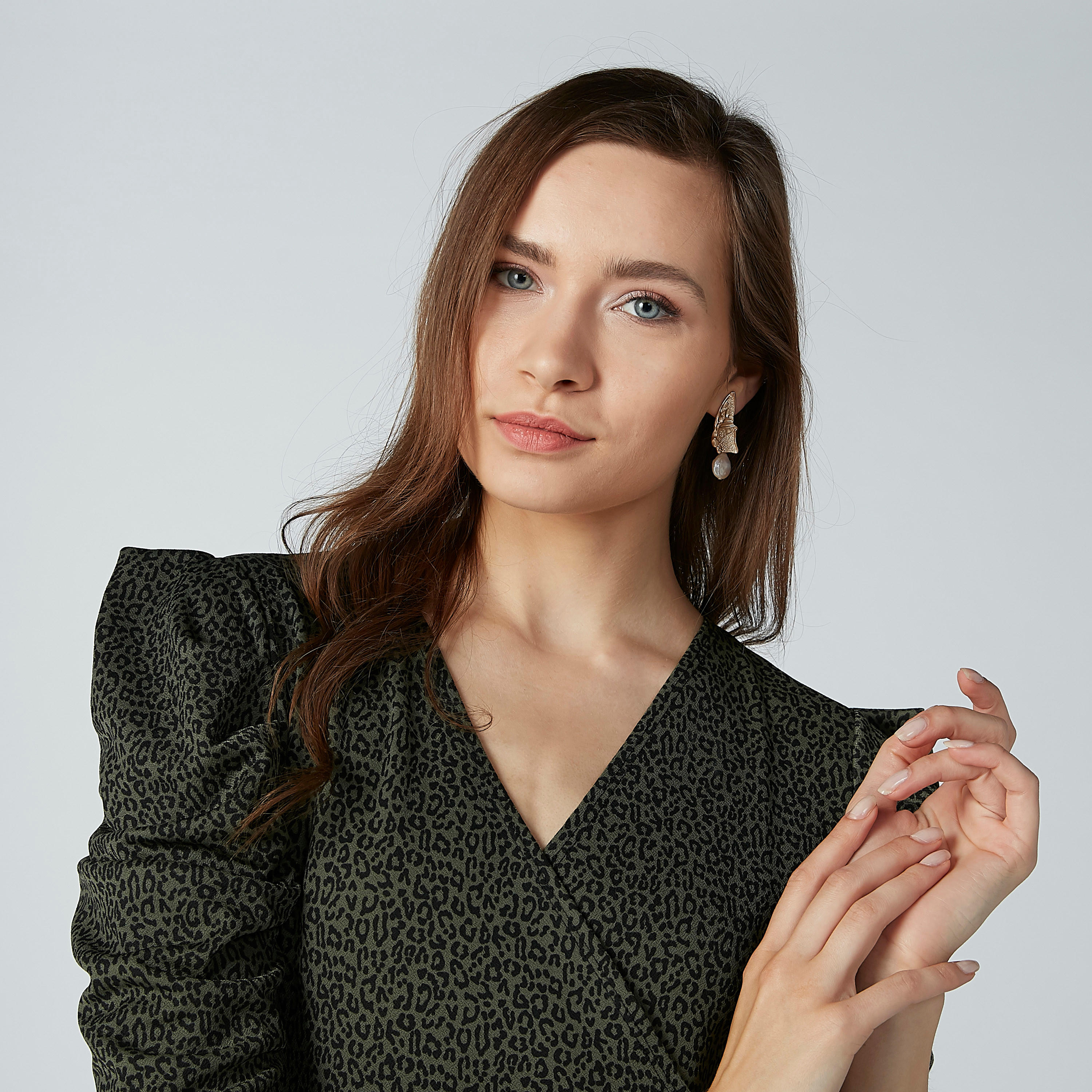 فستان طويل ملفوف بأكمام قصيرة وأربطة-women-clothing-dresses-image-2