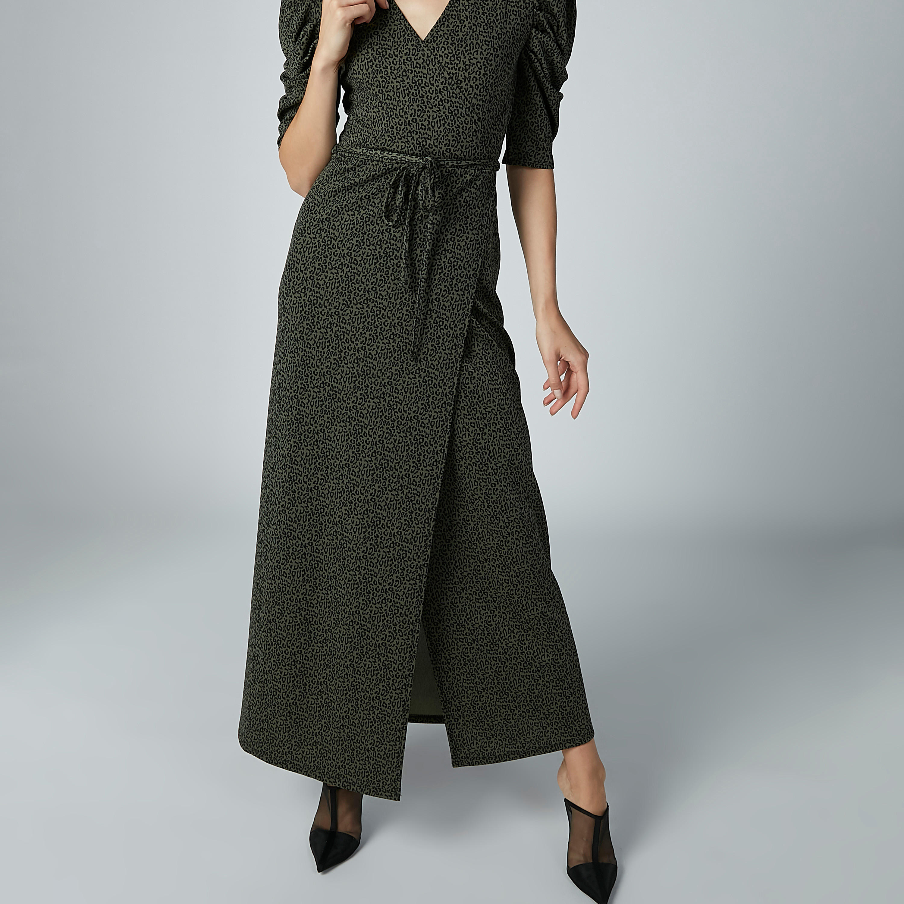 فستان طويل ملفوف بأكمام قصيرة وأربطة-women-clothing-dresses-image-4