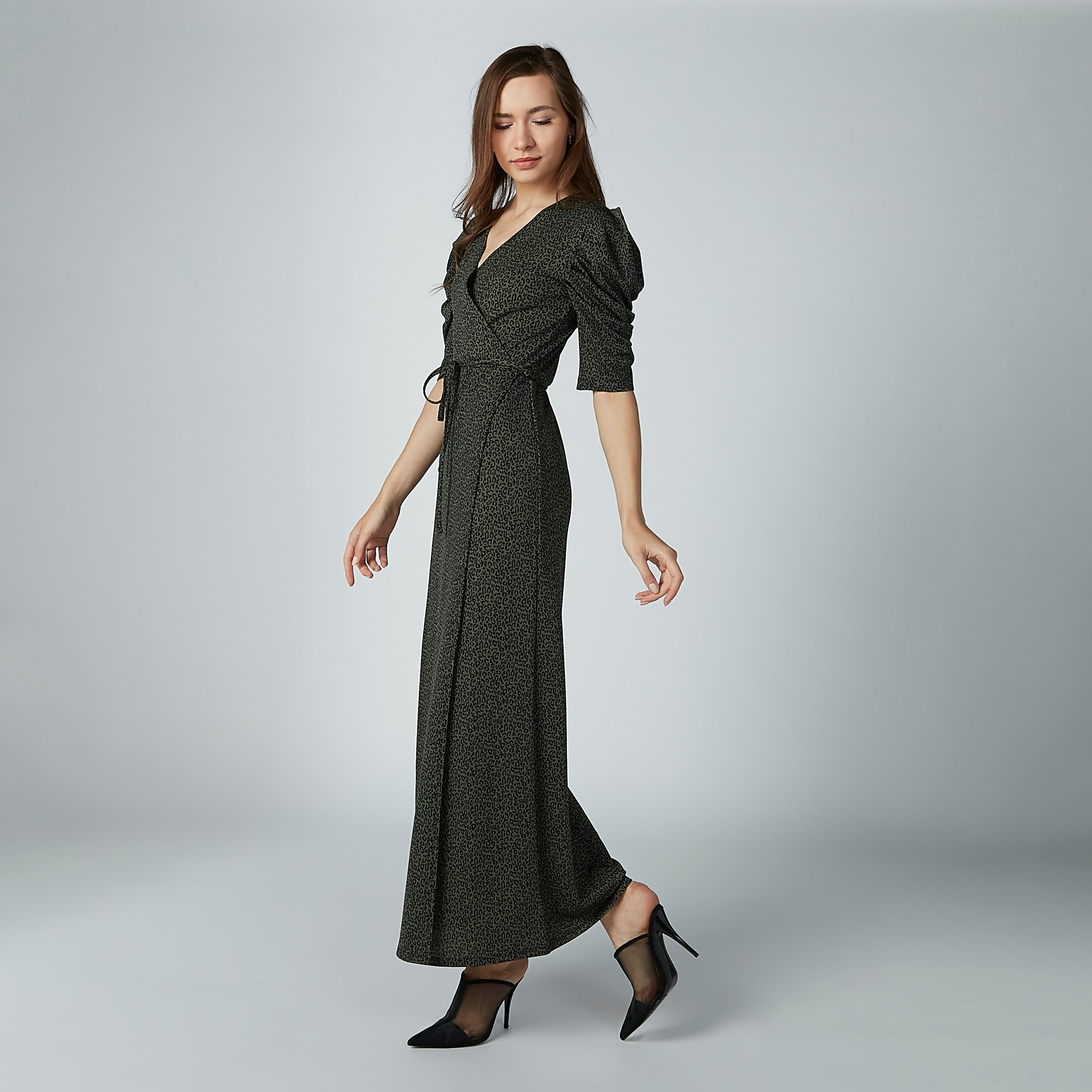 فستان طويل ملفوف بأكمام قصيرة وأربطة-women-clothing-dresses-image-6