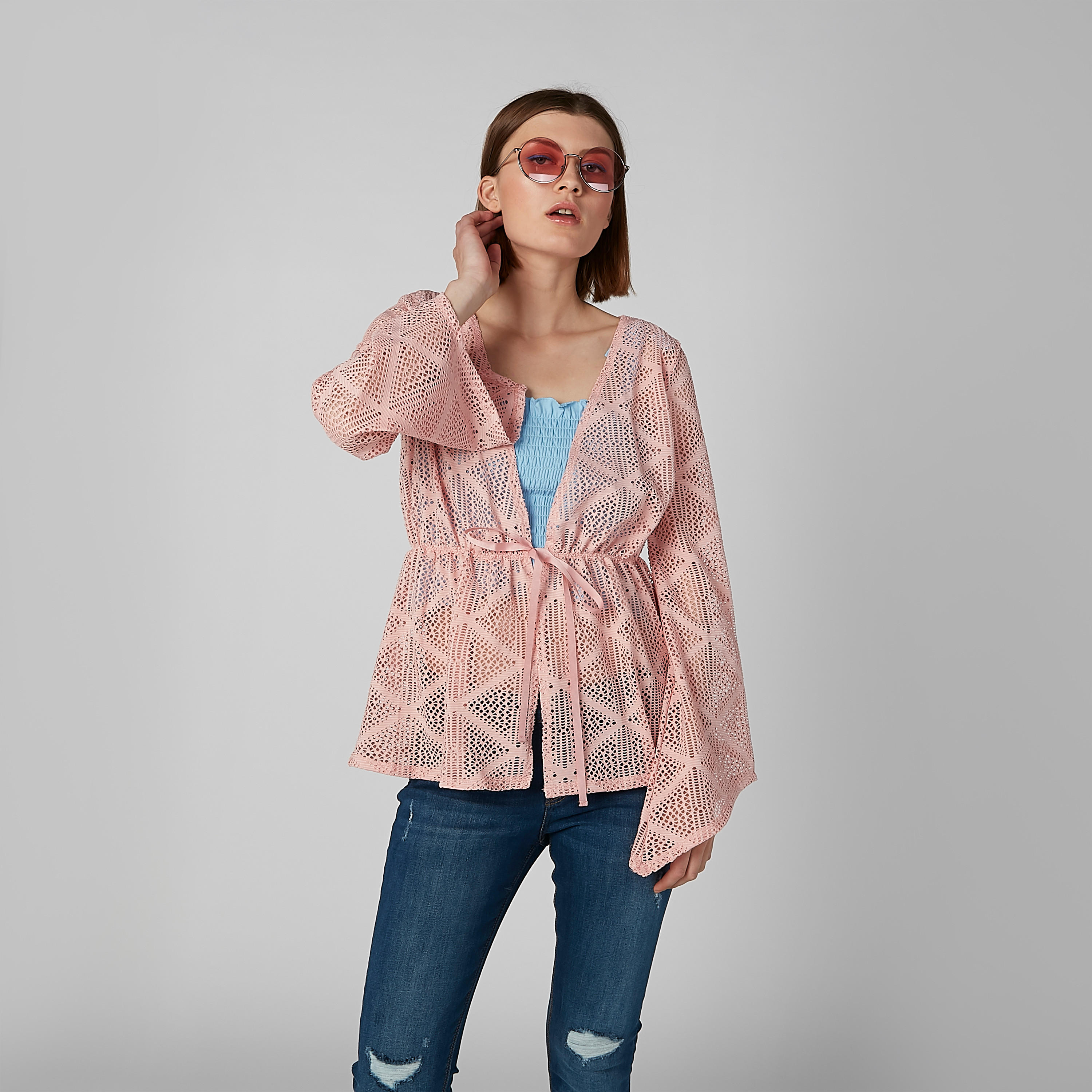 بلوزة دانتيل بأكمام طويلة وأربطة-women-clothing-shirtsandblouses-blouses-image-7