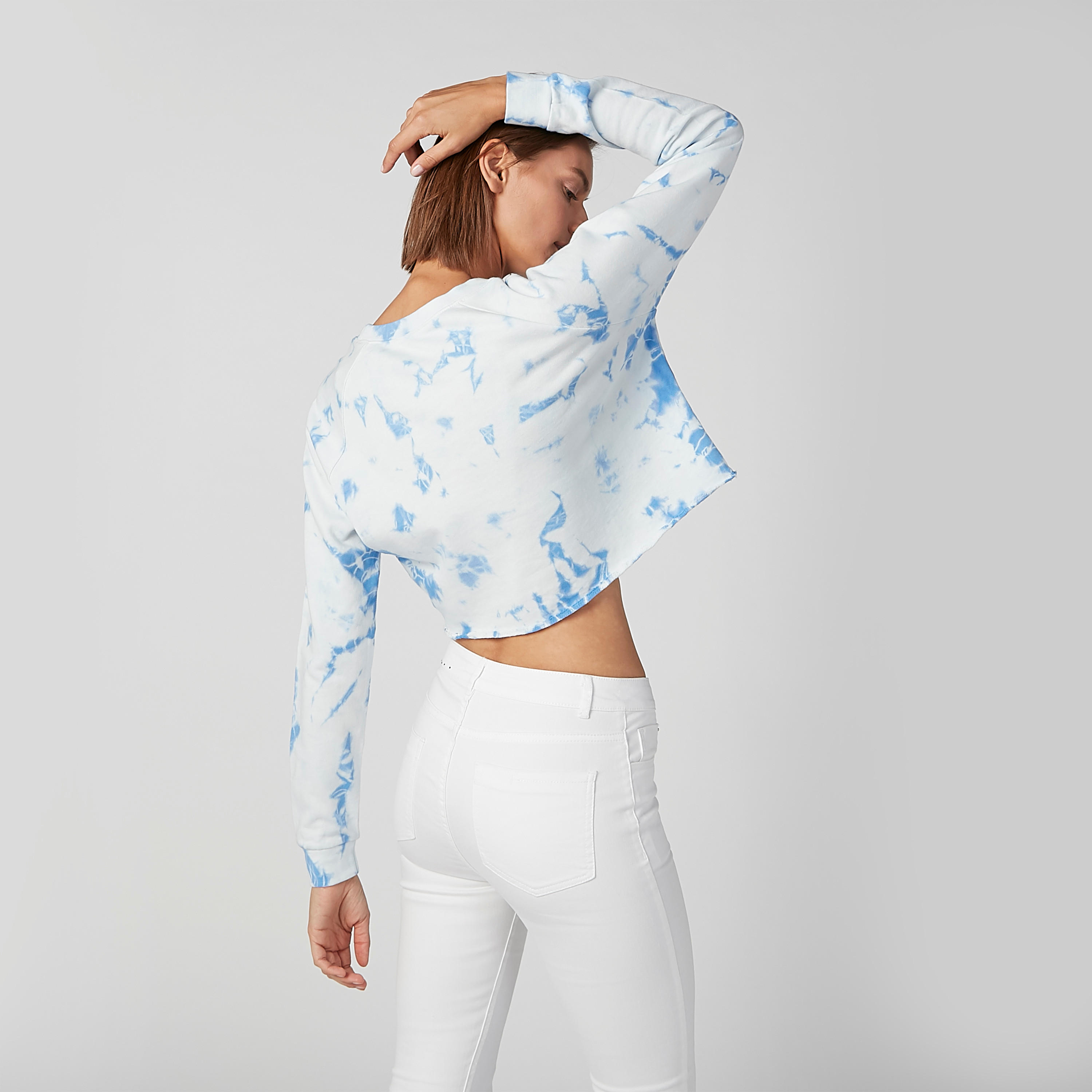 Printed Crop Top with Round Neck and Long Sleeves-women-clothing-tshirts-image-3