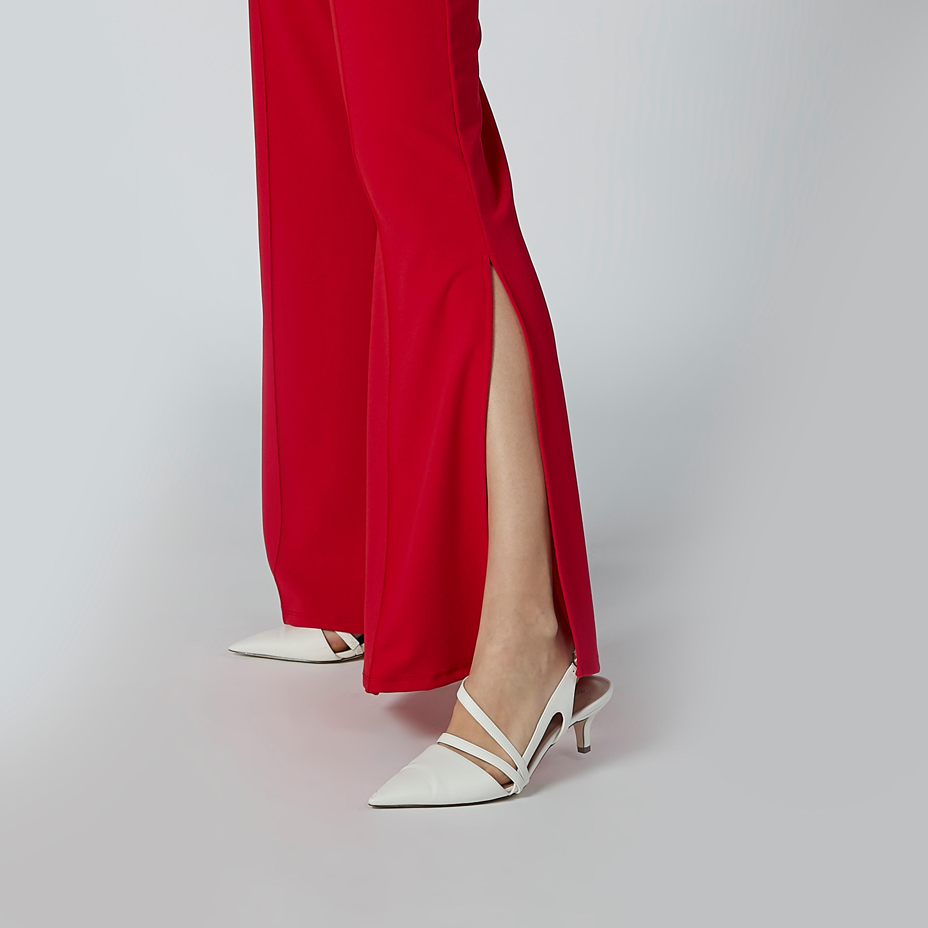 بنطال بالازو سادة بقصّة واسعة وفتحة-women-clothing-bottoms-trousers-image-1