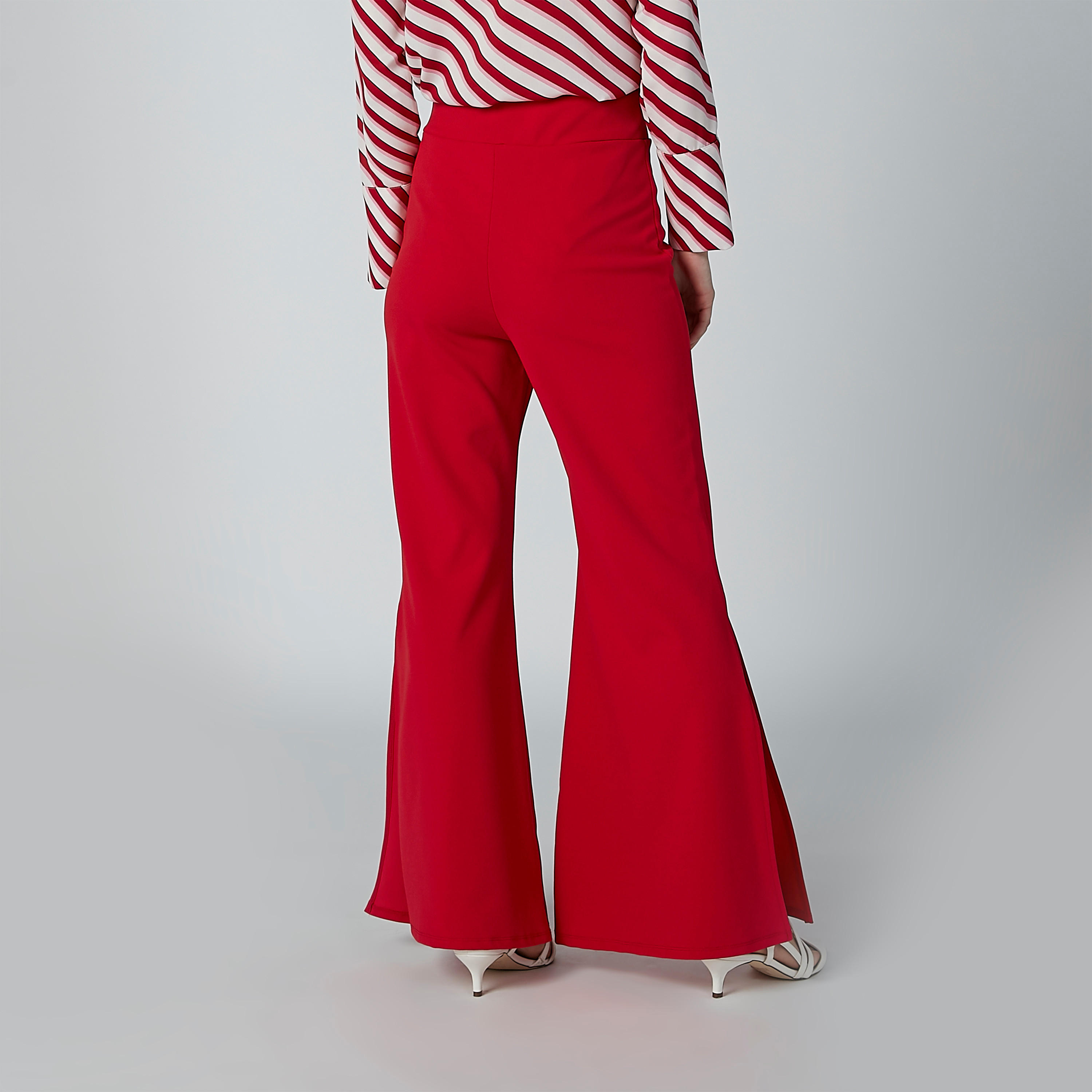 بنطال بالازو سادة بقصّة واسعة وفتحة-women-clothing-bottoms-trousers-image-5