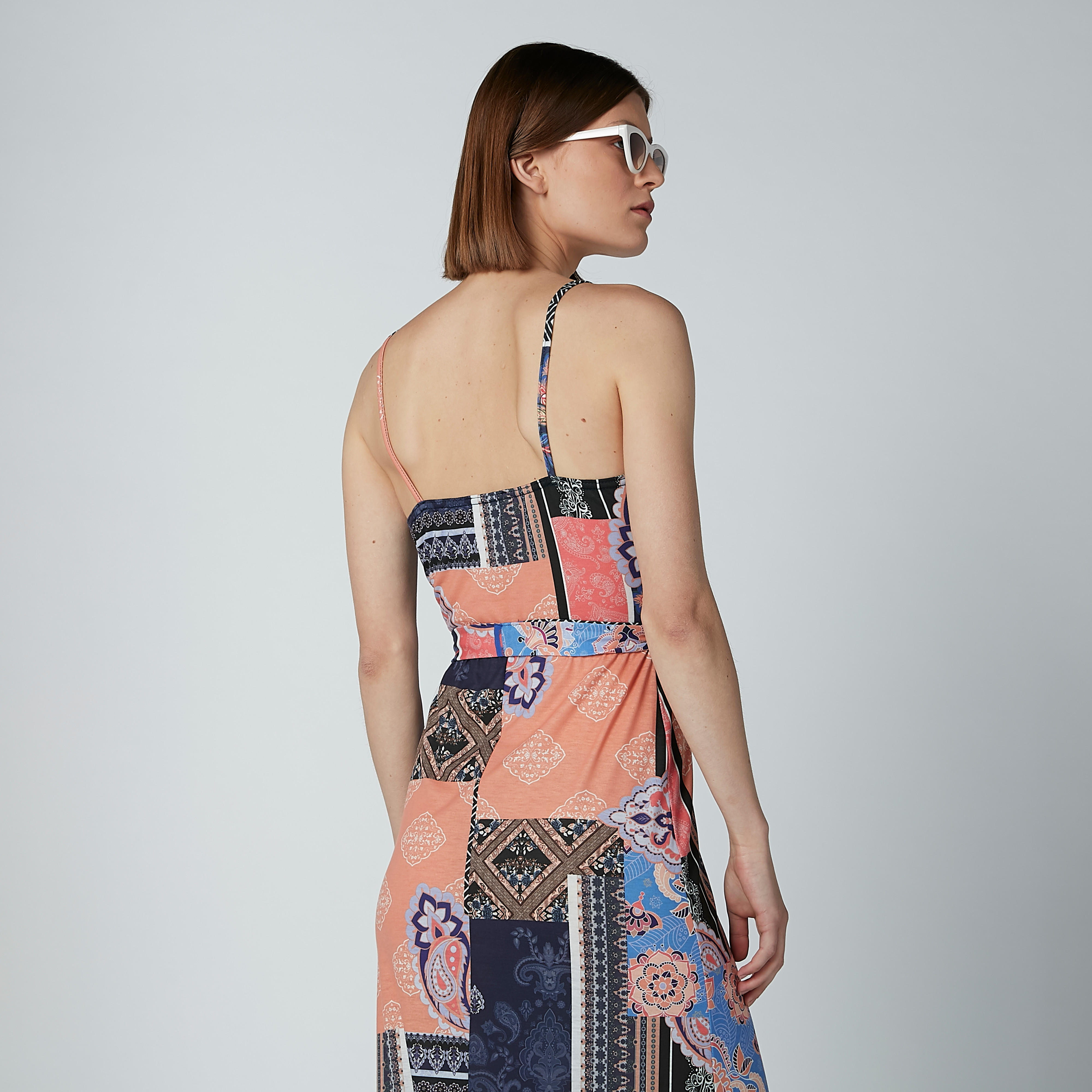 فستان طويل بياقة V وأربطة وطبعات-women-clothing-dresses-image-1
