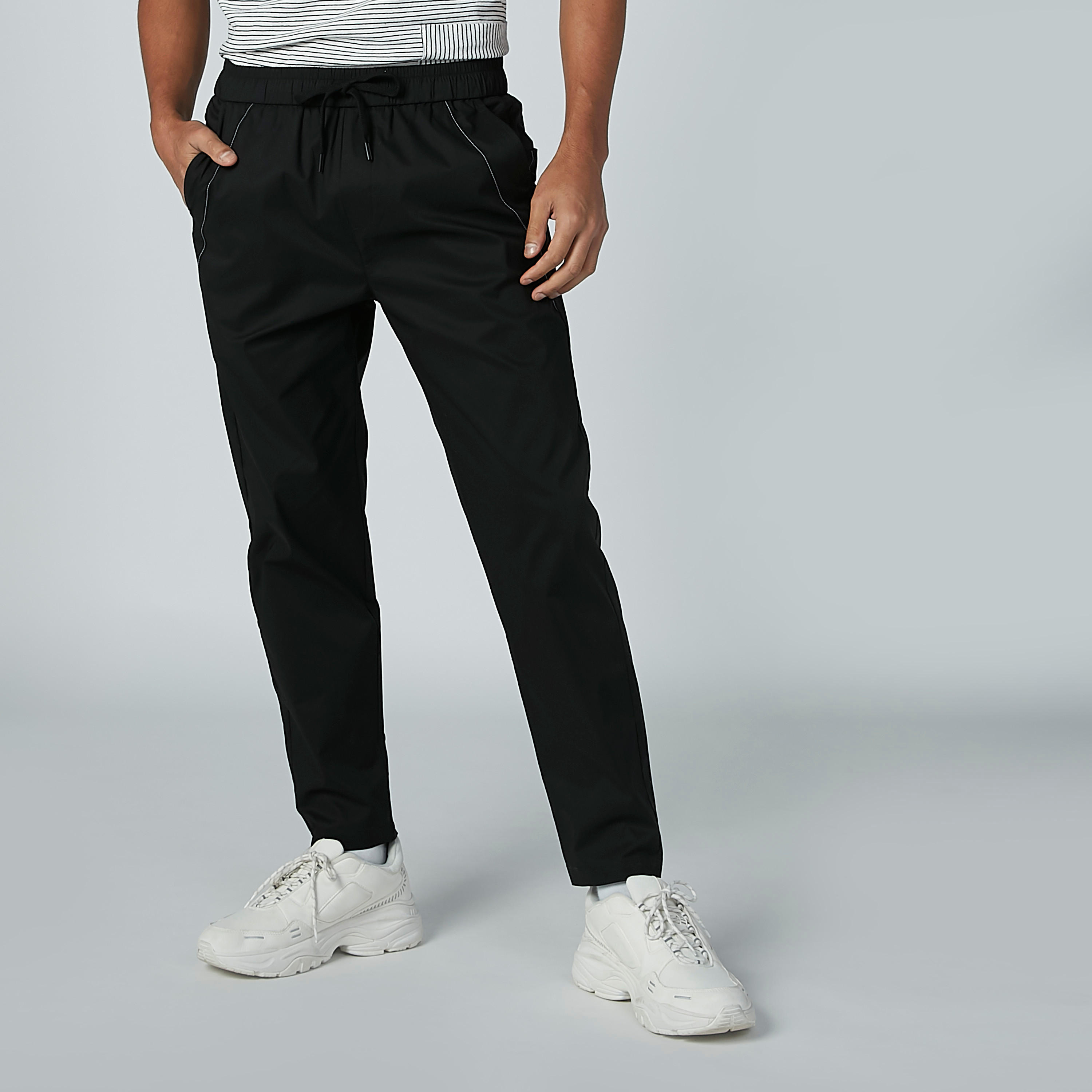 بنطال سادة بجيوب ورباط-men-clothing-bottoms-trousersandchinos-trousers-image-3