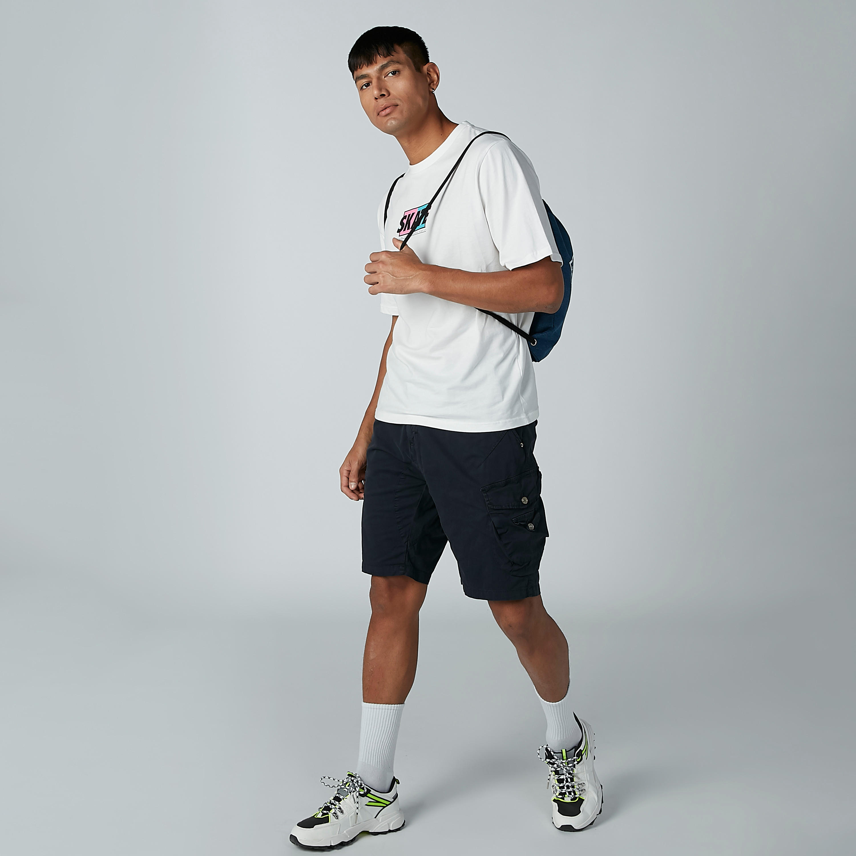 Printed T-shirt with Round Neck and Short Sleeves-men-clothing-tshirtsandpolos-tshirts-image-1