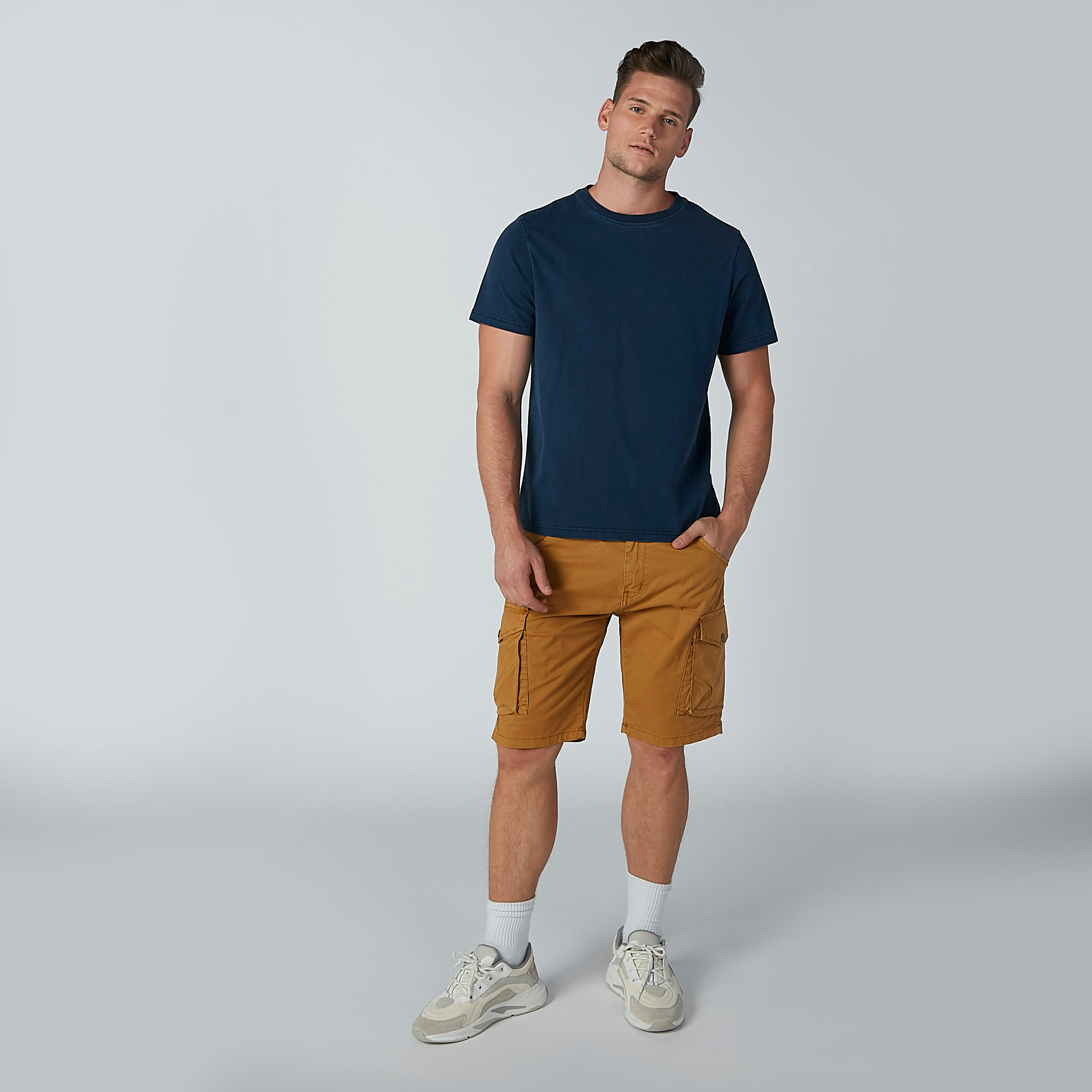 Plain T-shirt with Round Neck and Short Sleeves-men-clothing-tshirtsandpolos-tshirts-image-1