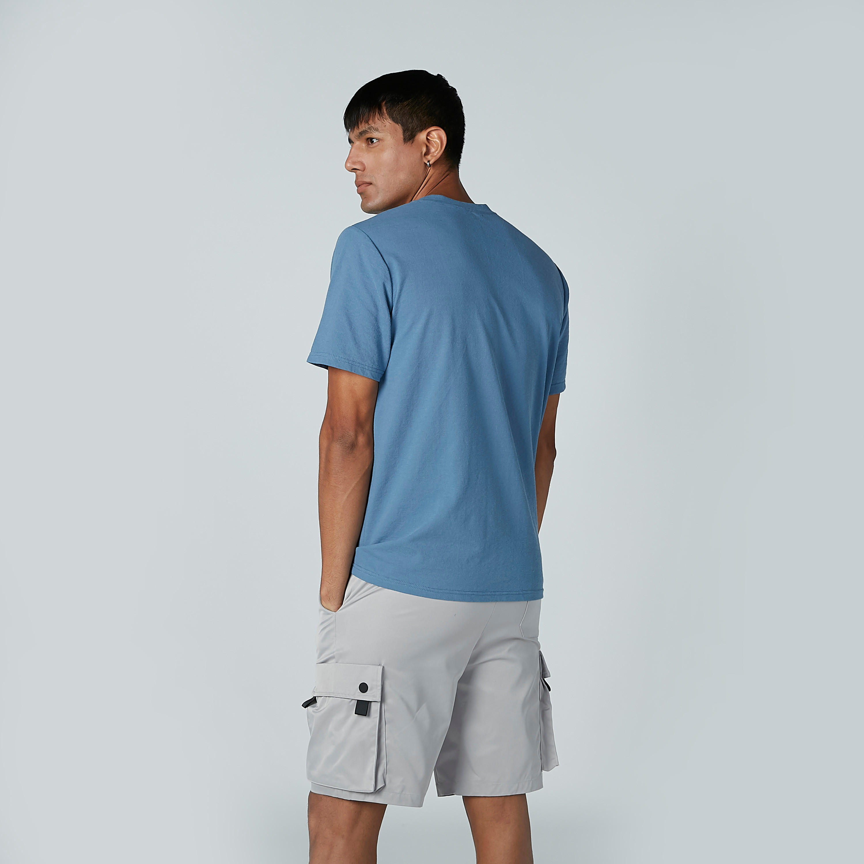 Chest Pocket Detail T-shirt with Round Neck and Short Sleeves-men-clothing-tshirtsandpolos-tshirts-image-3