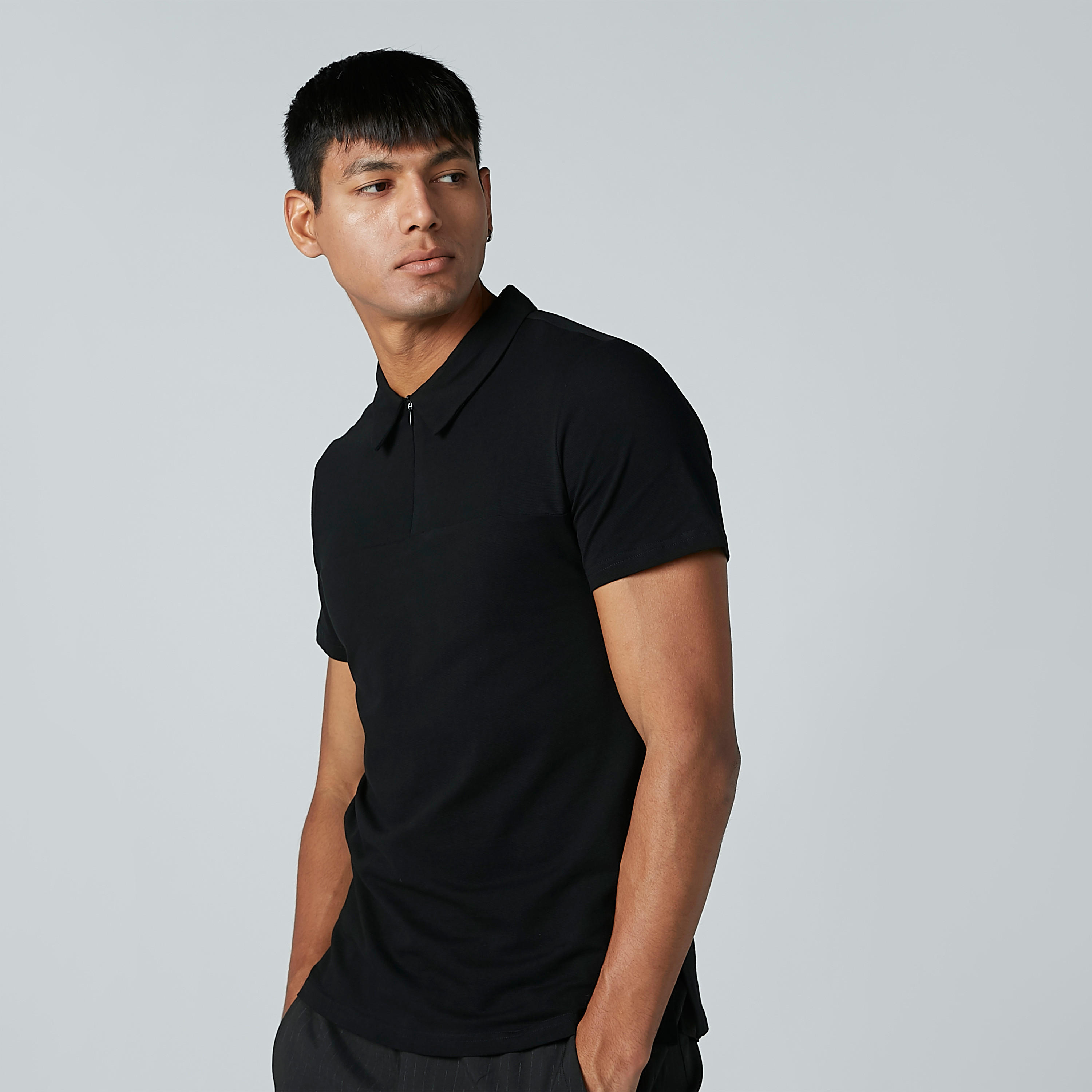 تيشرت سادة بياقة بولو وأكمام قصيرة-men-clothing-tshirtsandpolos-polos-image-1