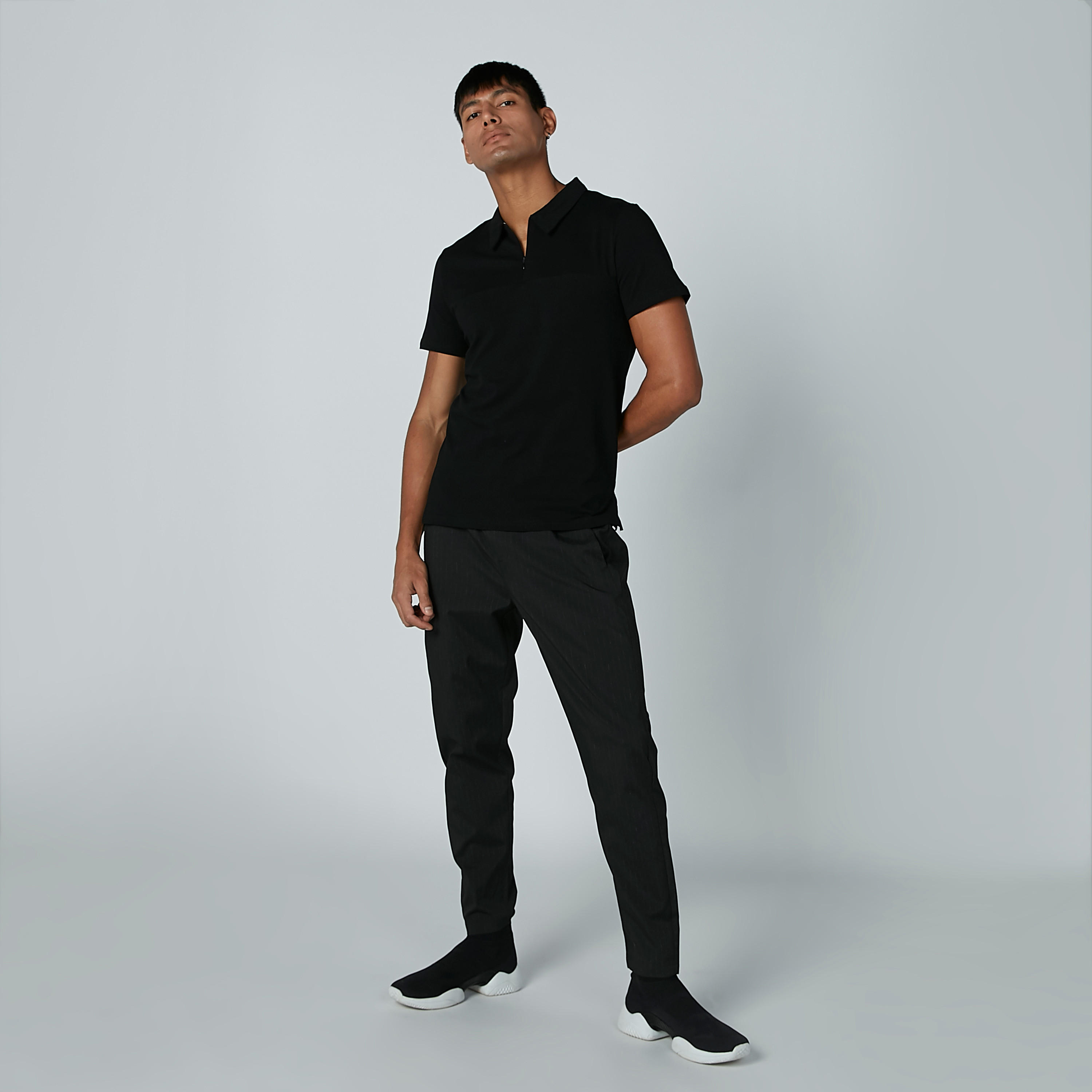 تيشرت سادة بياقة بولو وأكمام قصيرة-men-clothing-tshirtsandpolos-polos-image-3