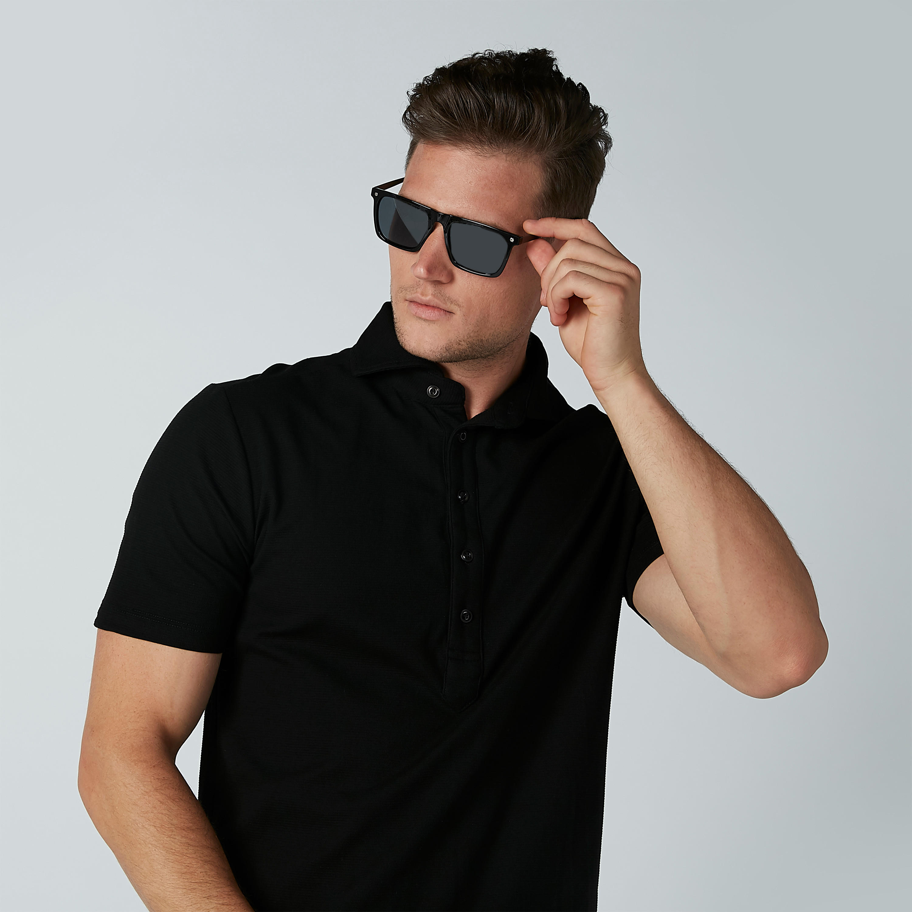 تيشيرت سادة بياقة بولو وأكمام قصيرة-men-clothing-tshirtsandpolos-polos-image-3