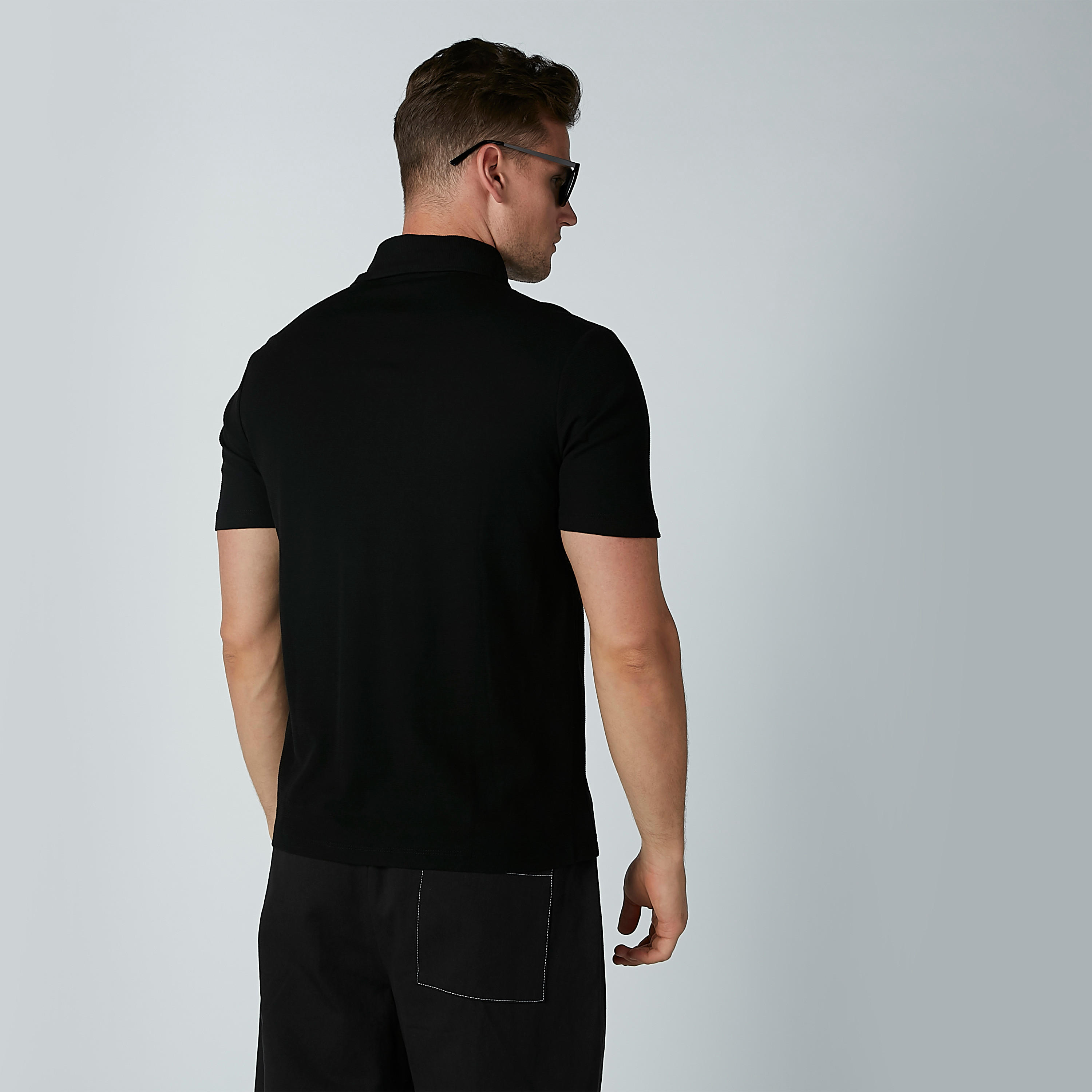 تيشيرت سادة بياقة بولو وأكمام قصيرة-men-clothing-tshirtsandpolos-polos-image-4