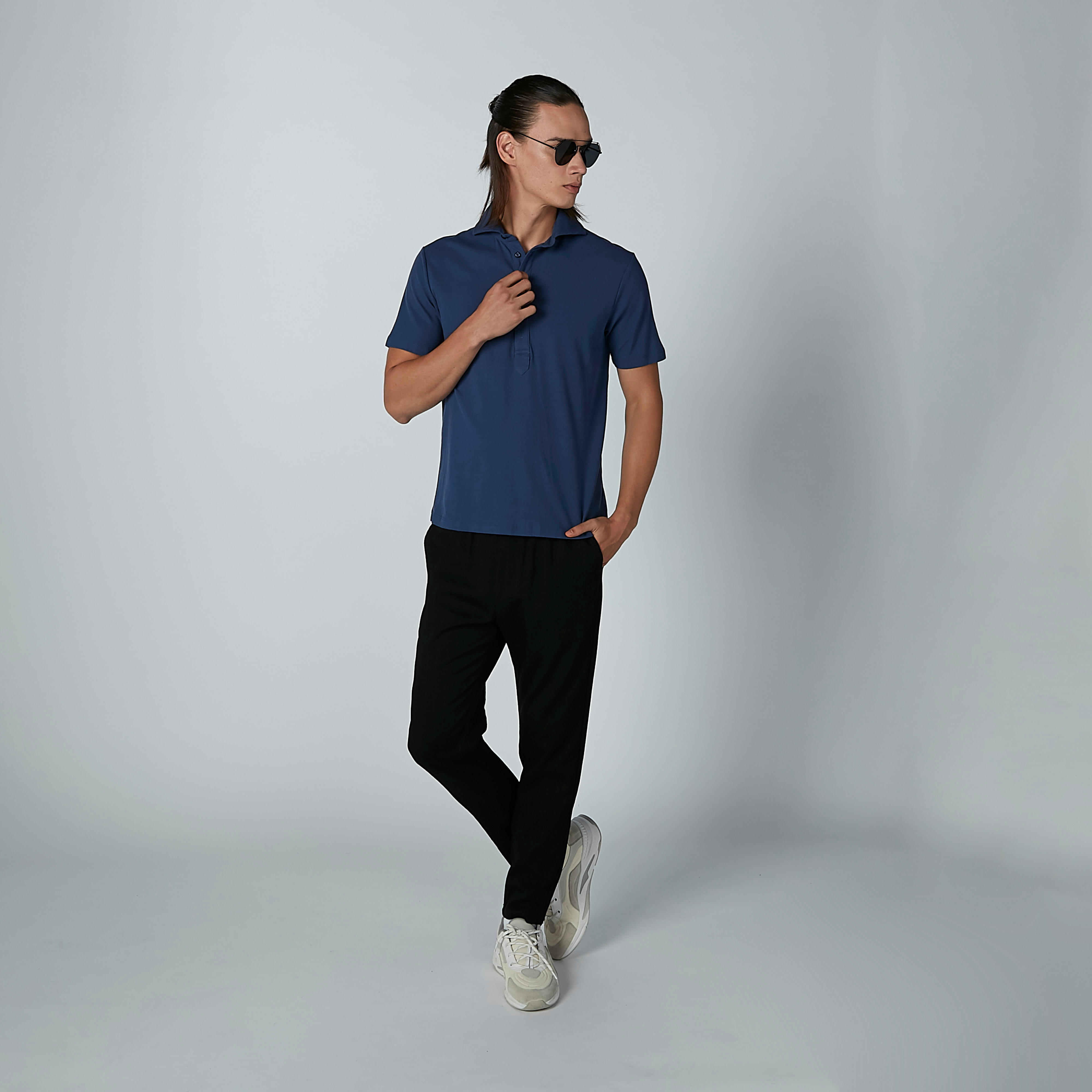 تيشيرت سادة بياقة بولو وأكمام قصيرة-men-clothing-tshirtsandpolos-polos-image-2