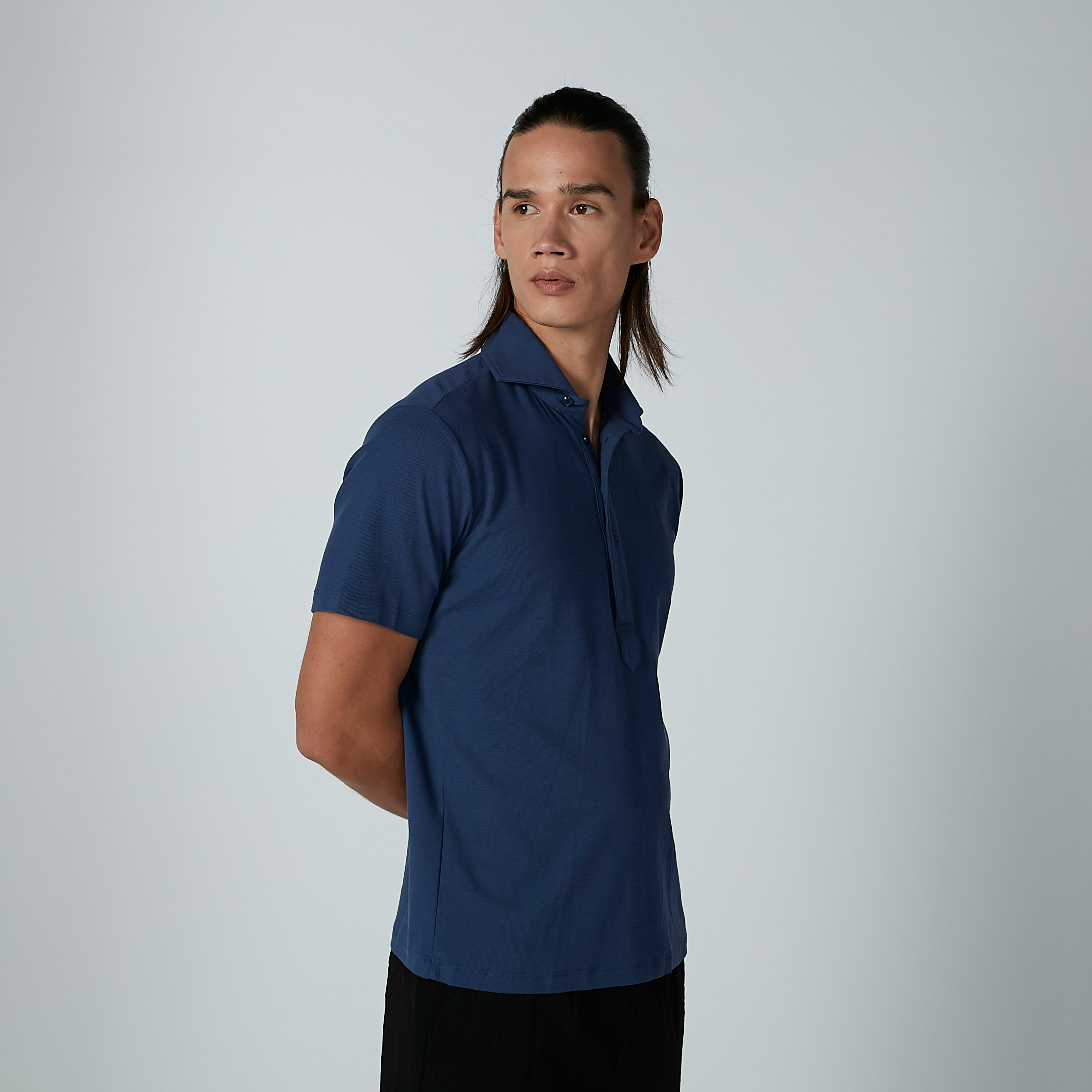 تيشيرت سادة بياقة بولو وأكمام قصيرة-men-clothing-tshirtsandpolos-polos-image-3
