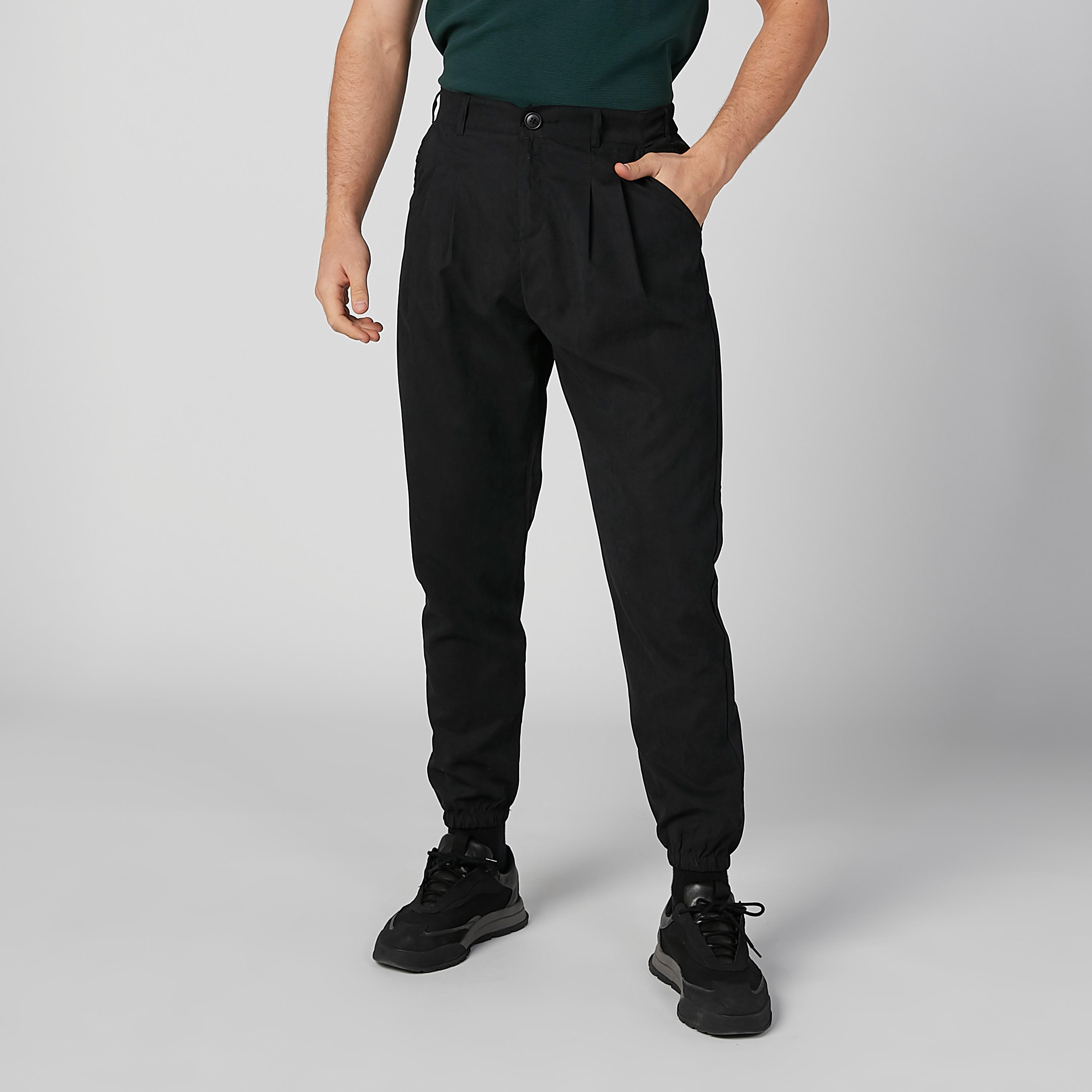 بنطال رياضي طويل بجيوب وأساور على الحوّاف-men-clothing-bottoms-joggers-image-3