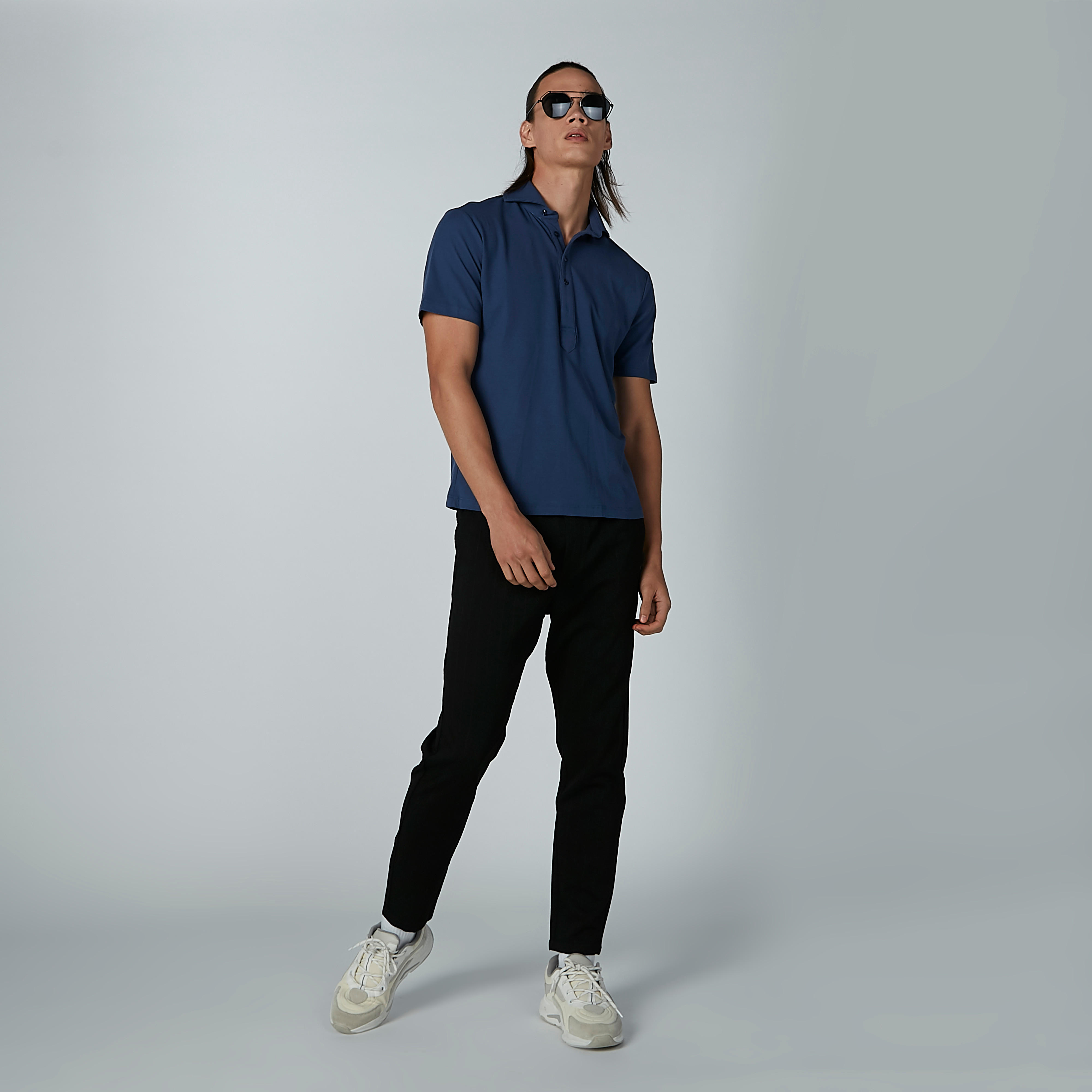 بنطال سادة طويل مع تفاصيل جيوب ورباط وخصر مطاطي-men-clothing-bottoms-trousersandchinos-trousers-image-3