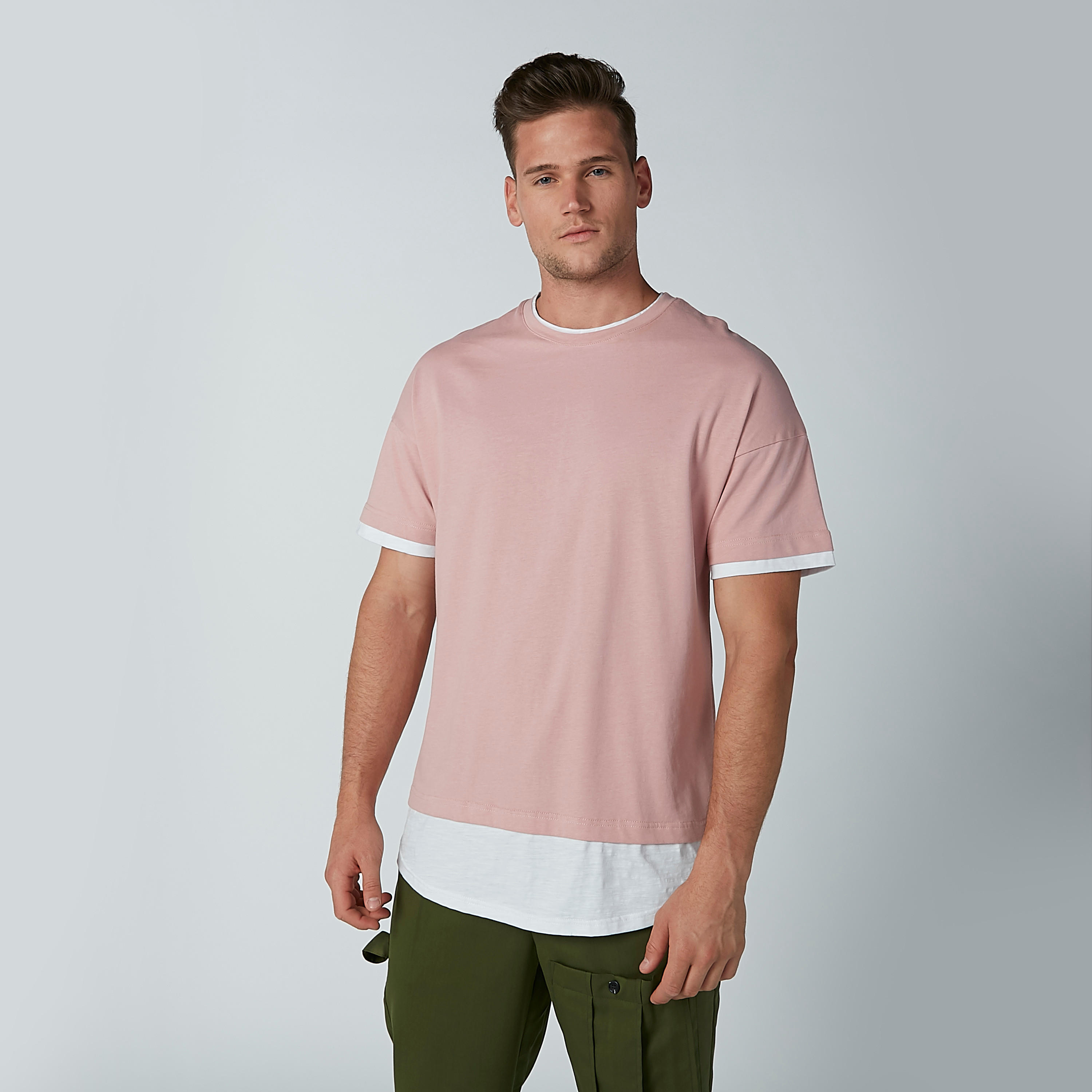 تيشيرت سادة بياقة مستديرة وأكمام قصيرة-men-clothing-tshirtsandpolos-tshirts-image-5