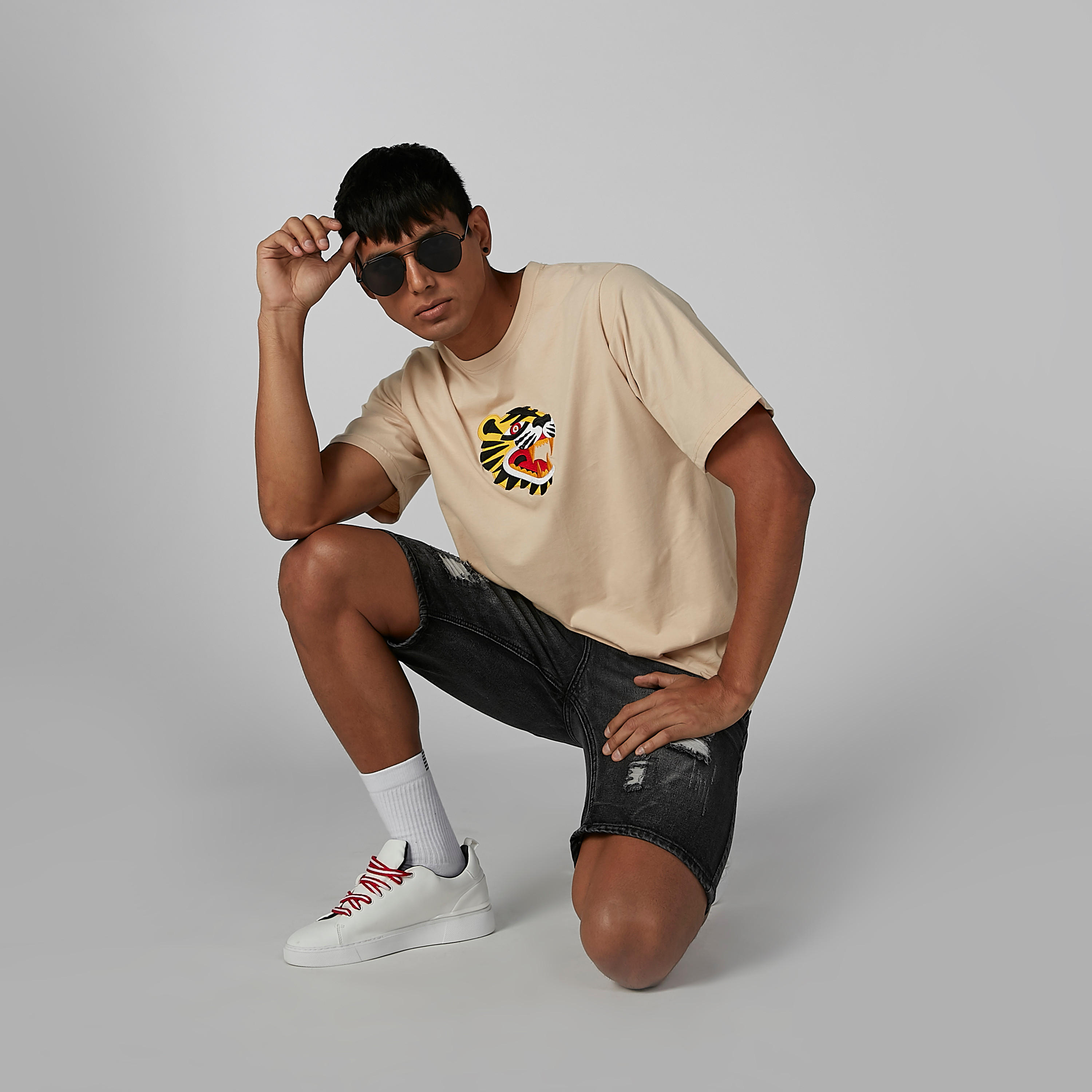 Printed T-shirt with Round Neck and Short Sleeves-men-clothing-tshirtsandpolos-tshirts-image-2