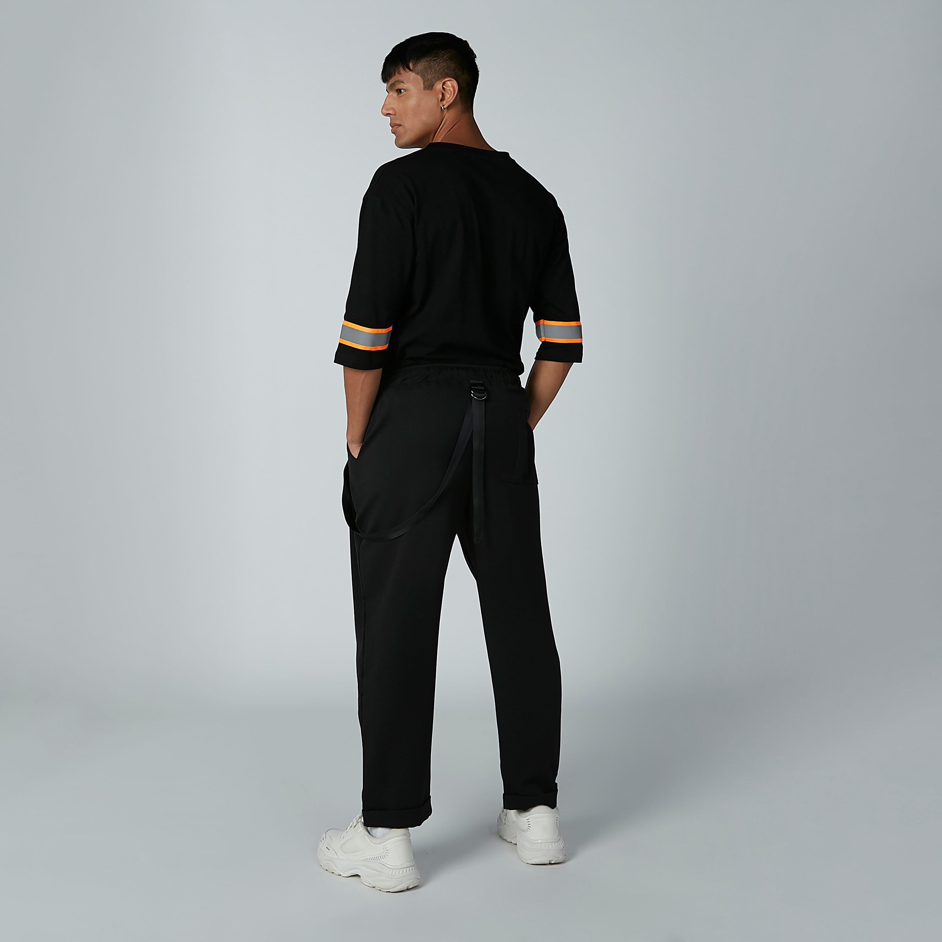 Plain Trousers with Drawstring and Strap Detail-men-clothing-bottoms-trousersandchinos-trousers-image-5