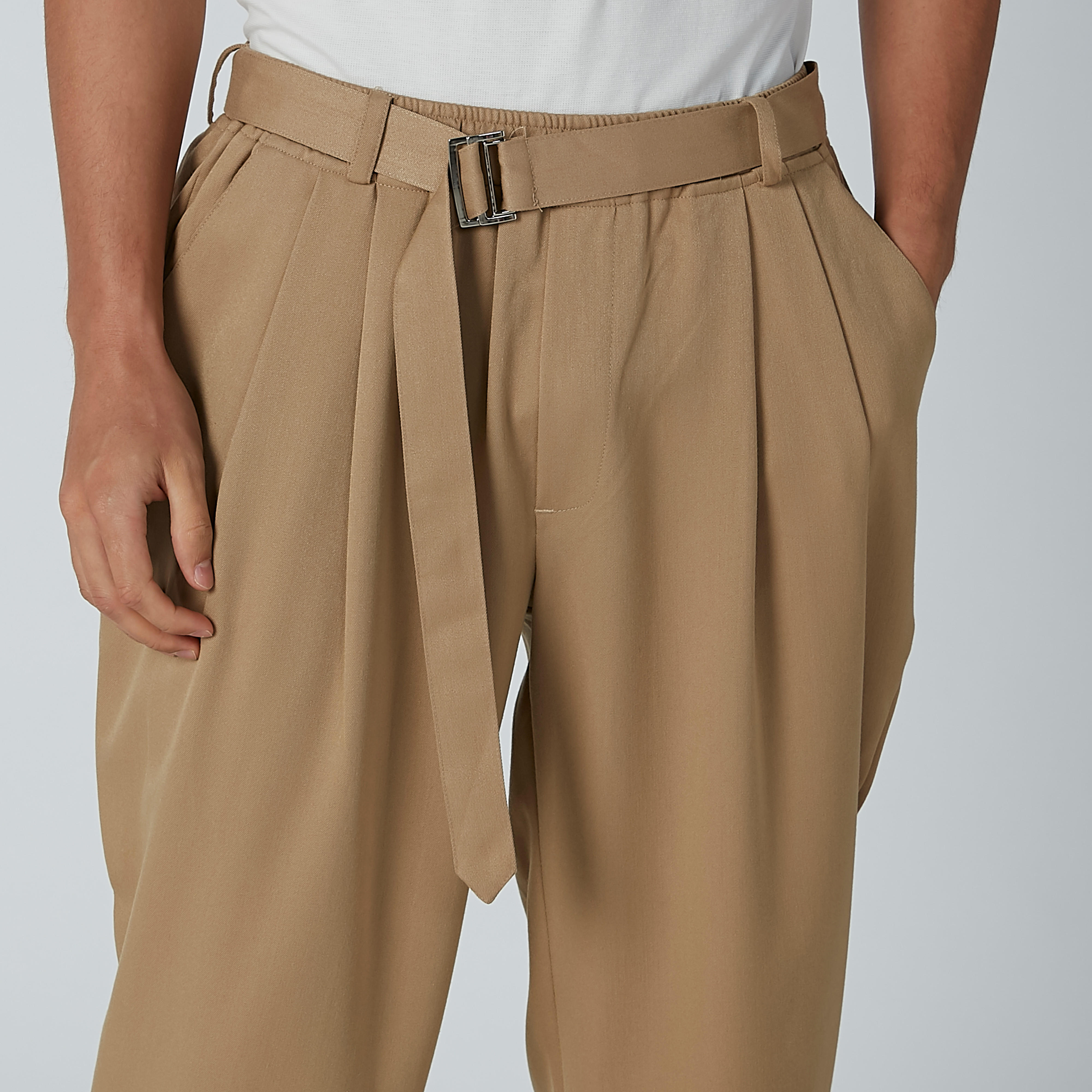 Full Length Plain Flexi Waist Trousers with Pocket Detail-men-clothing-bottoms-trousersandchinos-trousers-image-4