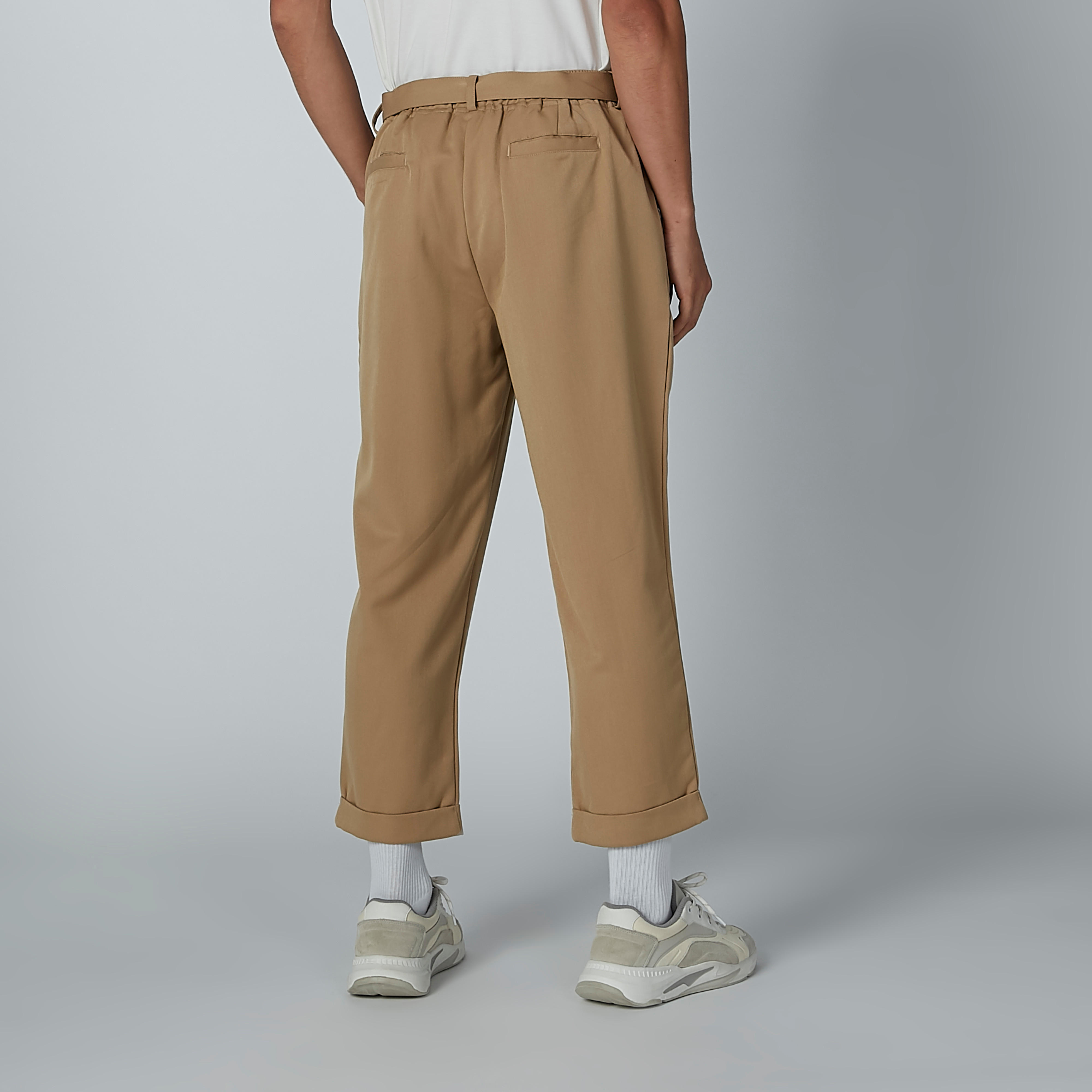 Full Length Plain Flexi Waist Trousers with Pocket Detail-men-clothing-bottoms-trousersandchinos-trousers-image-5