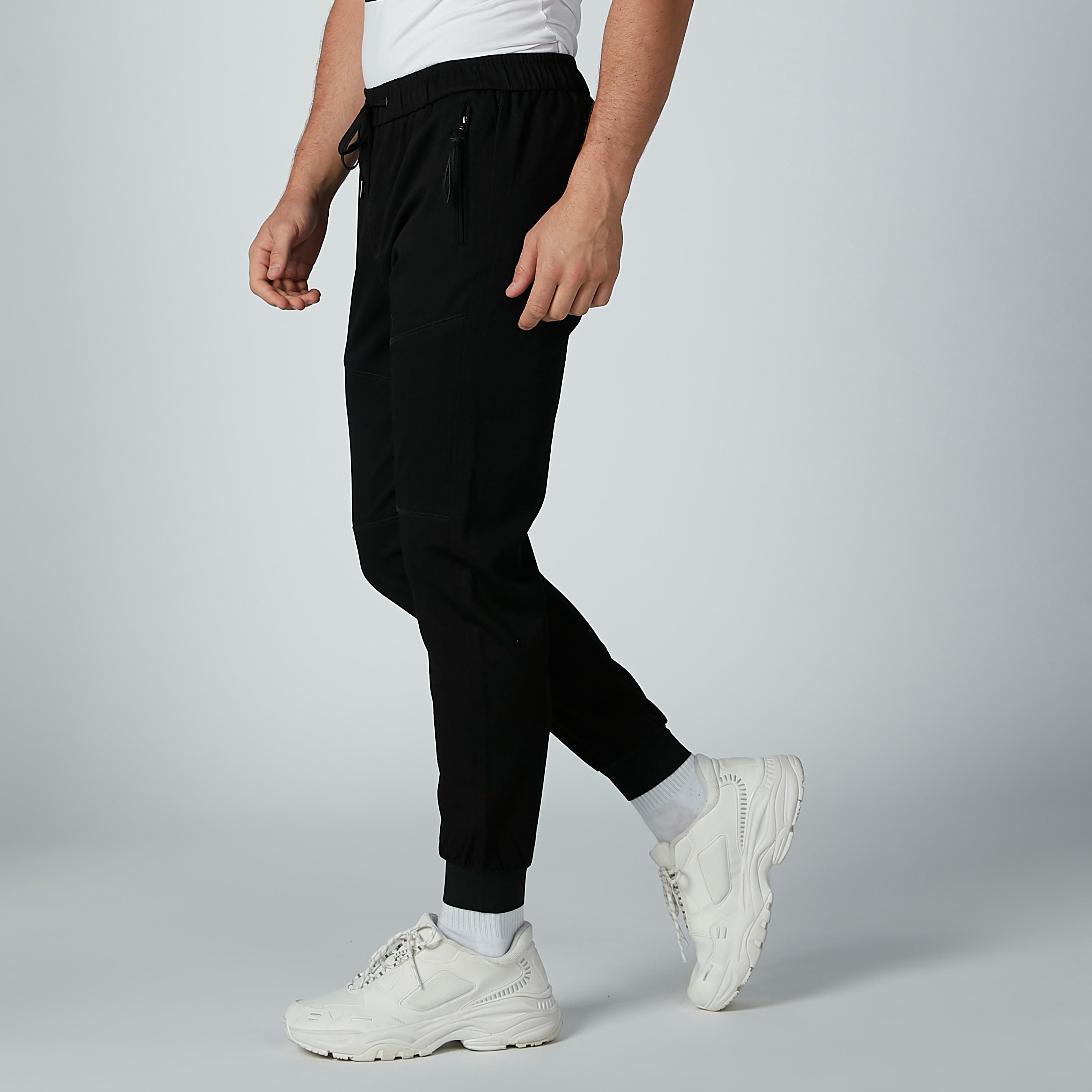 Plain Flexi Waist Jog Pants with Zip Detail and Drawstring-men-clothing-bottoms-joggers-image-2