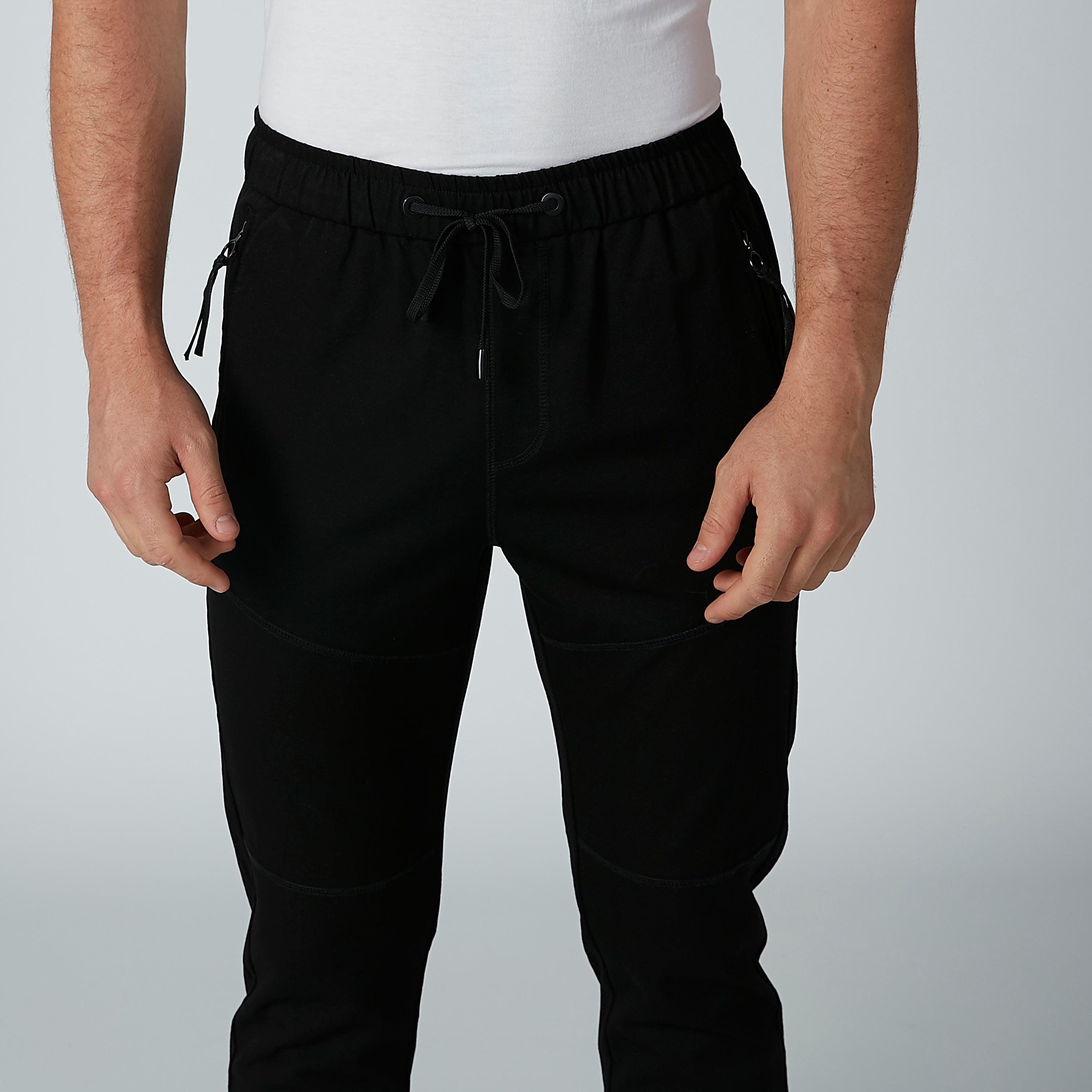 Plain Flexi Waist Jog Pants with Zip Detail and Drawstring-men-clothing-bottoms-joggers-image-3