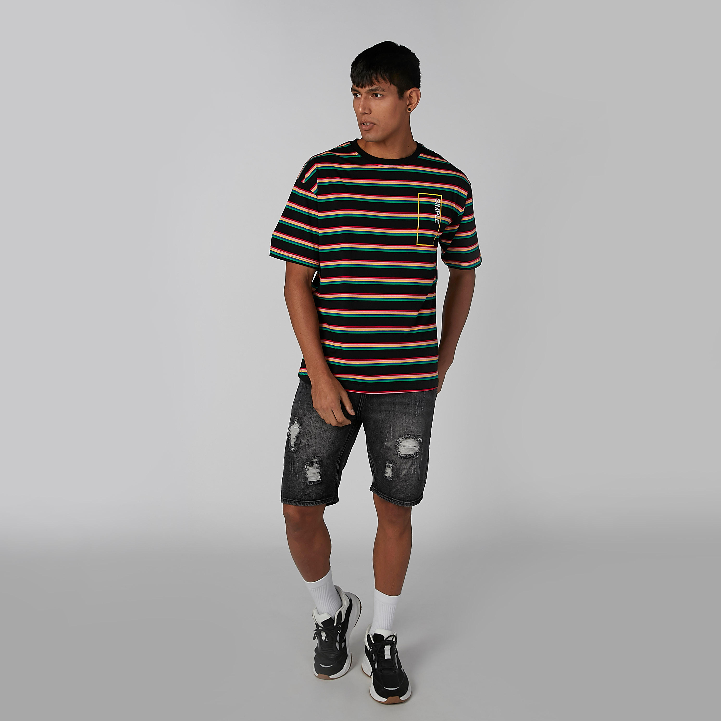 تيشيرت مقلّم بياقة مستديرة وأكمام قصيرة-men-clothing-tshirtsandpolos-tshirts-image-5
