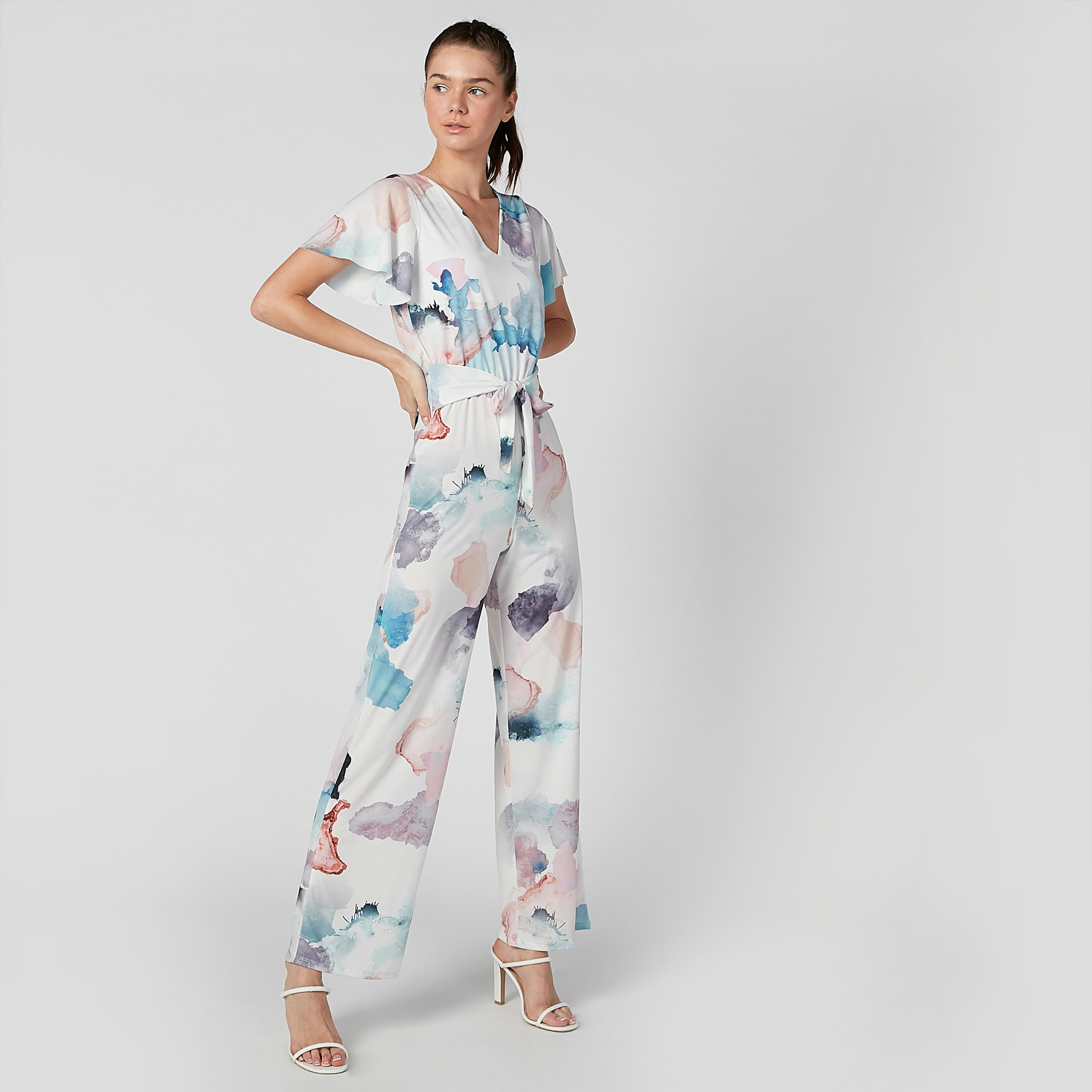 أفرول بياقة V وأكمام واسعة وطبعات-women-clothing-jumpsuits-image-3
