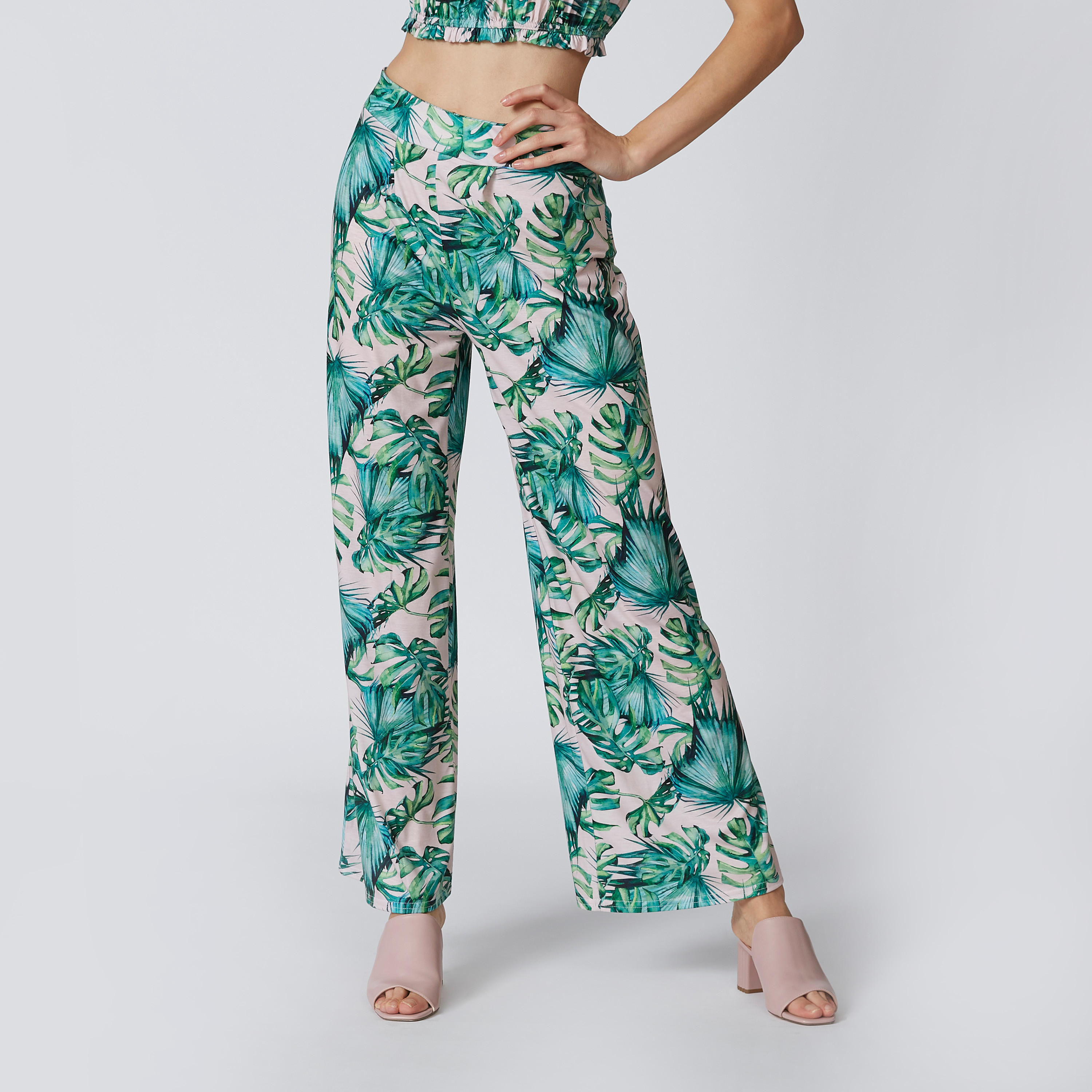 بنطلون بالازو بخصر مطّاطي وطبعات-women-clothing-bottoms-trousers-image-1
