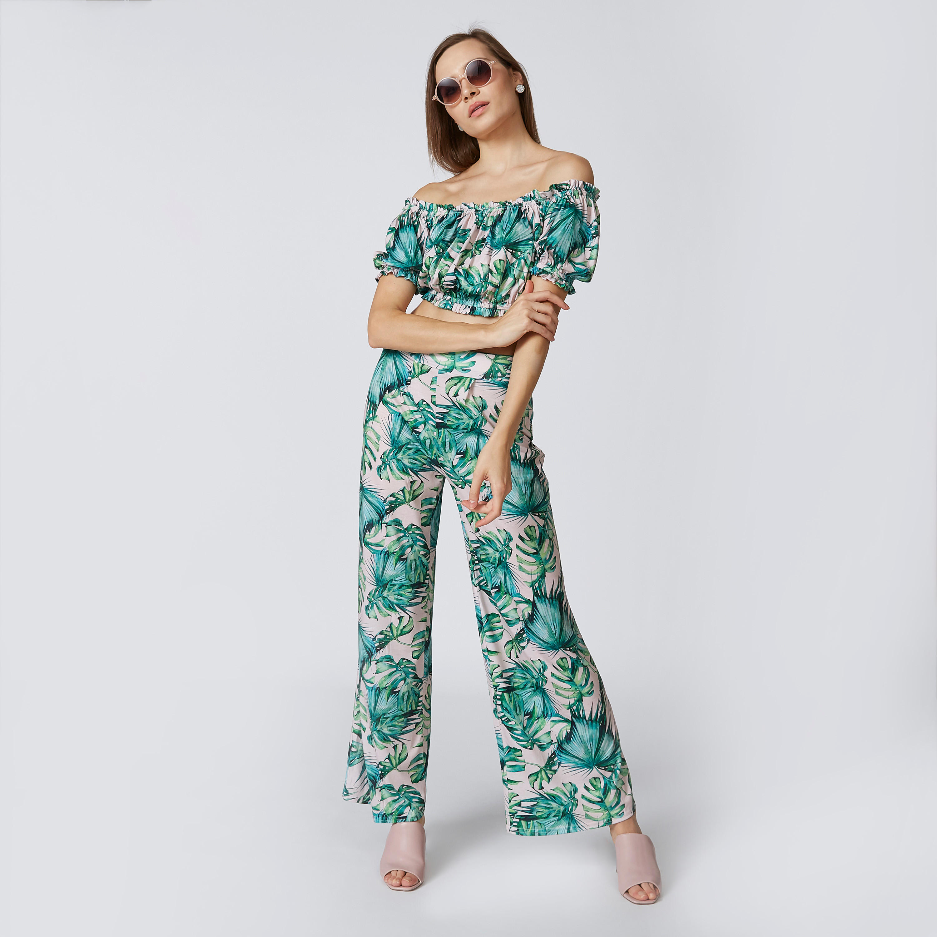 بنطلون بالازو بخصر مطّاطي وطبعات-women-clothing-bottoms-trousers-image-4